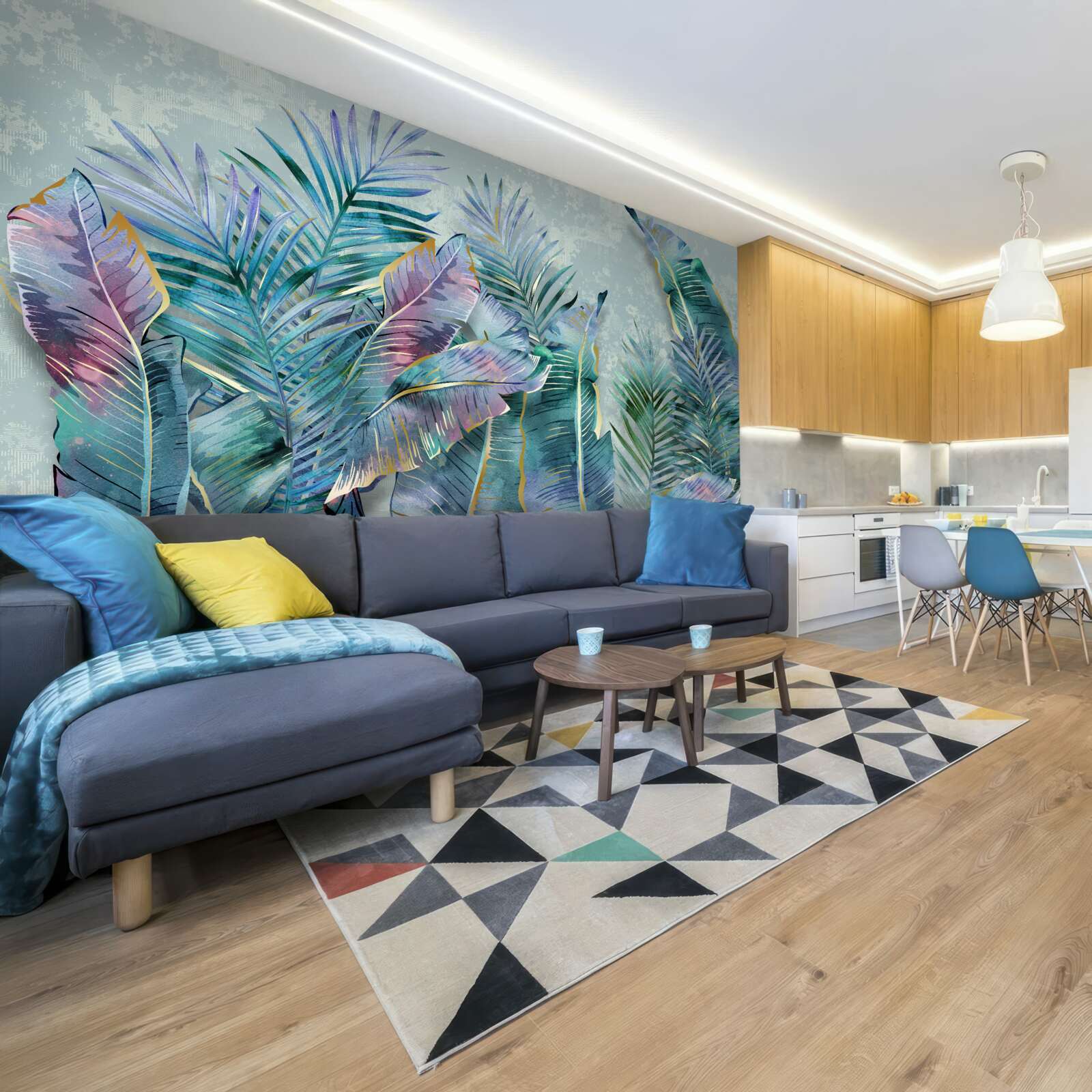 Fotobehang verbazingwekkende palmbladeren