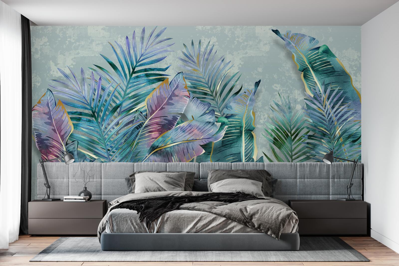 Fotobehang verbazingwekkende palmbladeren