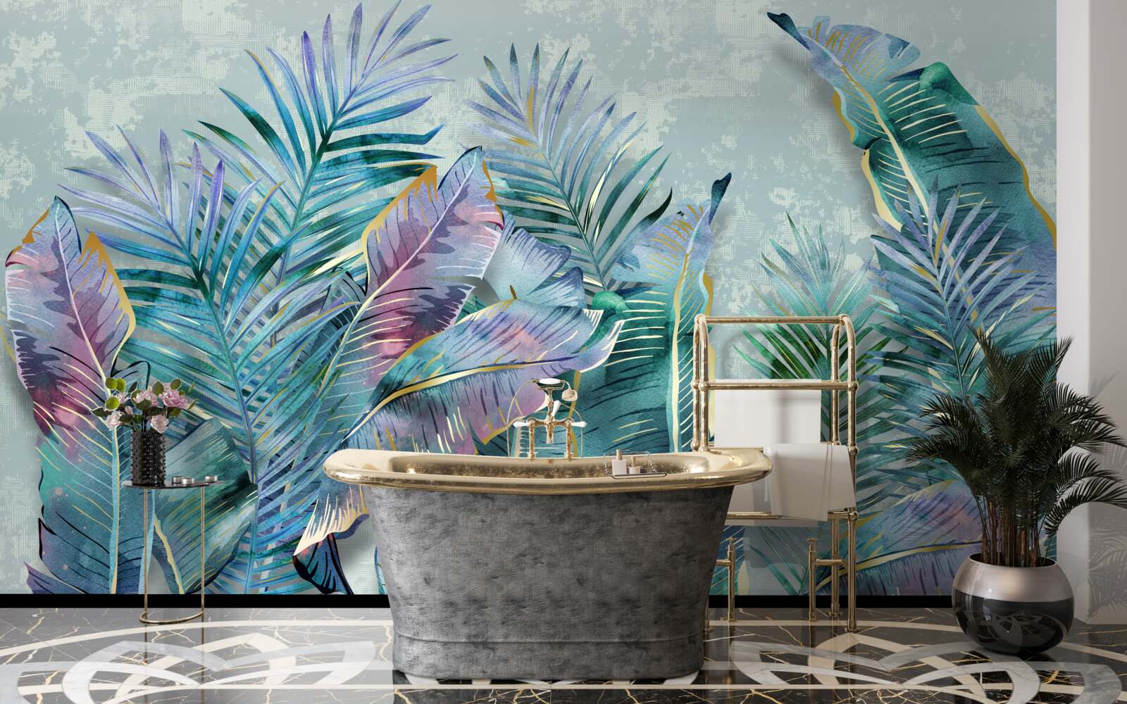 Fotobehang verbazingwekkende palmbladeren