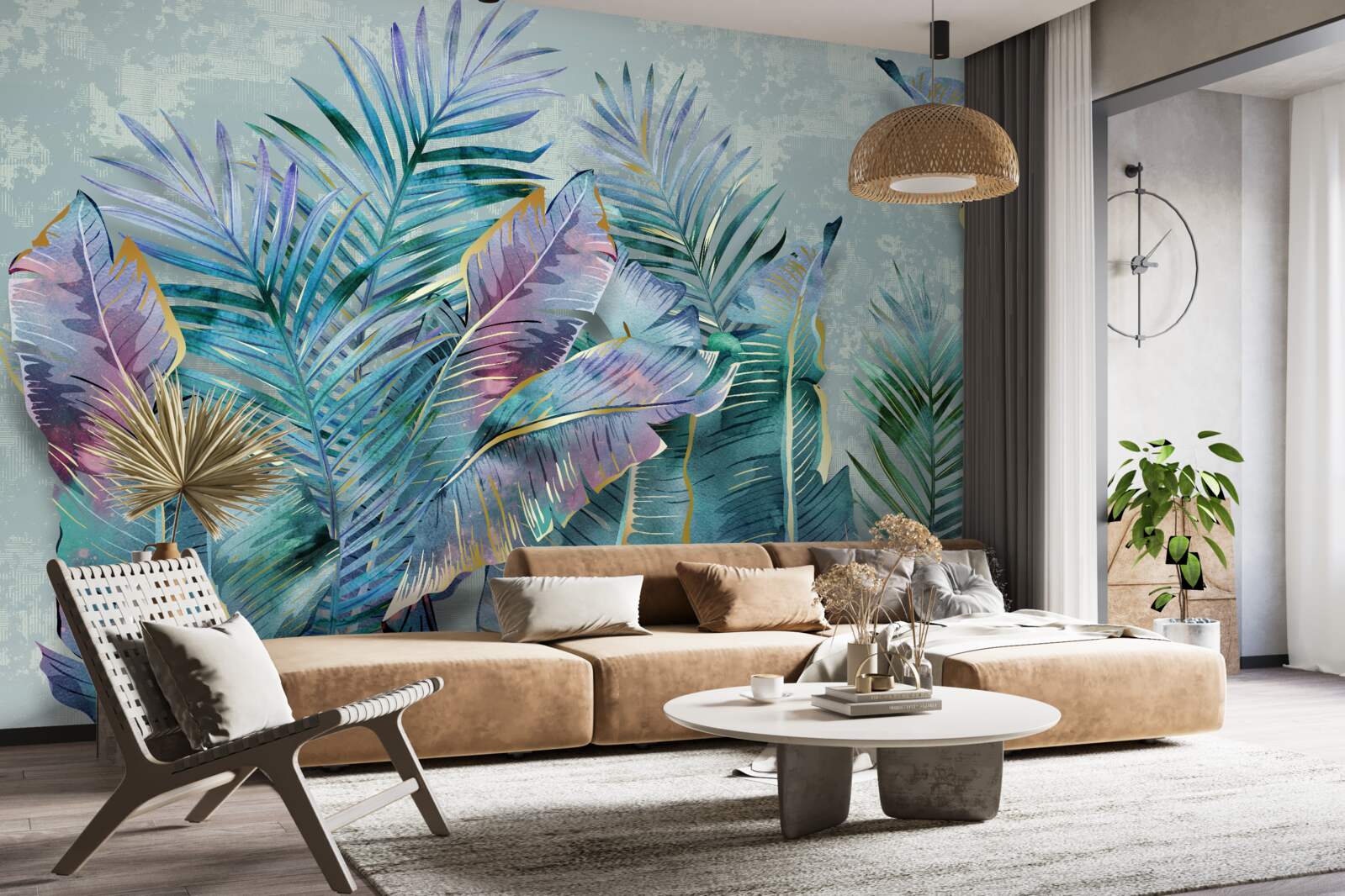 Fotobehang verbazingwekkende palmbladeren