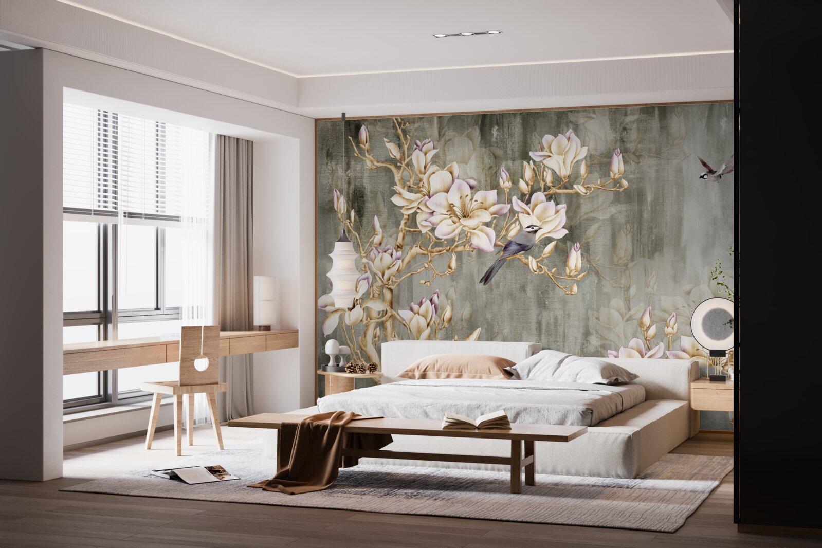 Fotobehang pastelowa chinoiserie