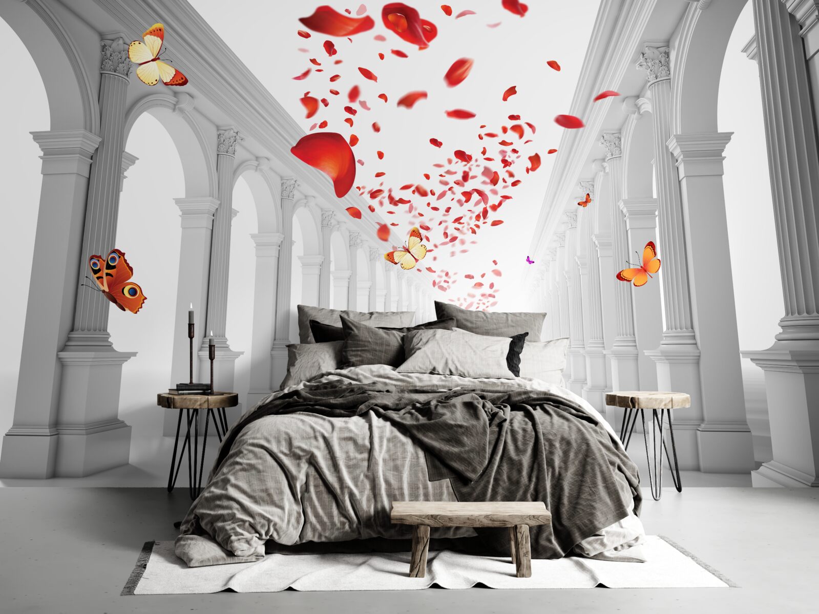 Fotobehang Lepidoptera leggen onmetelijke afstanden af