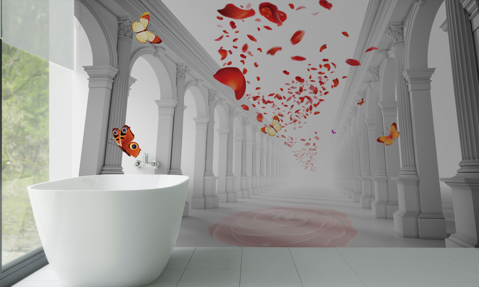 Fotobehang Lepidoptera leggen onmetelijke afstanden af