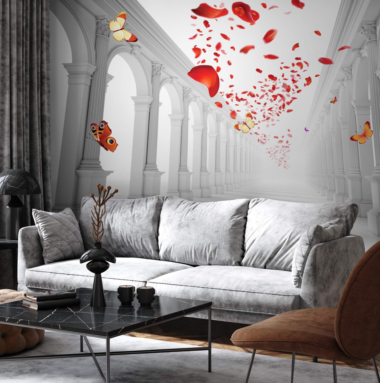 Fotobehang Lepidoptera leggen onmetelijke afstanden af