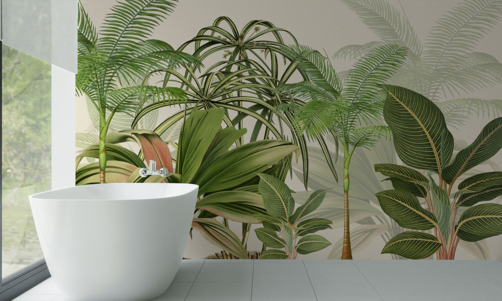 Fotobehang tropische bomen, inclusief palmen