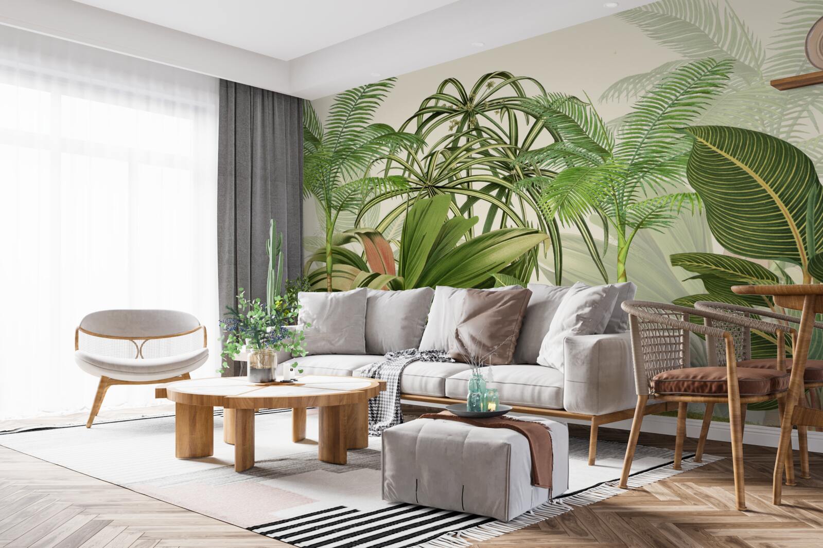 Fotobehang tropische bomen, inclusief palmen