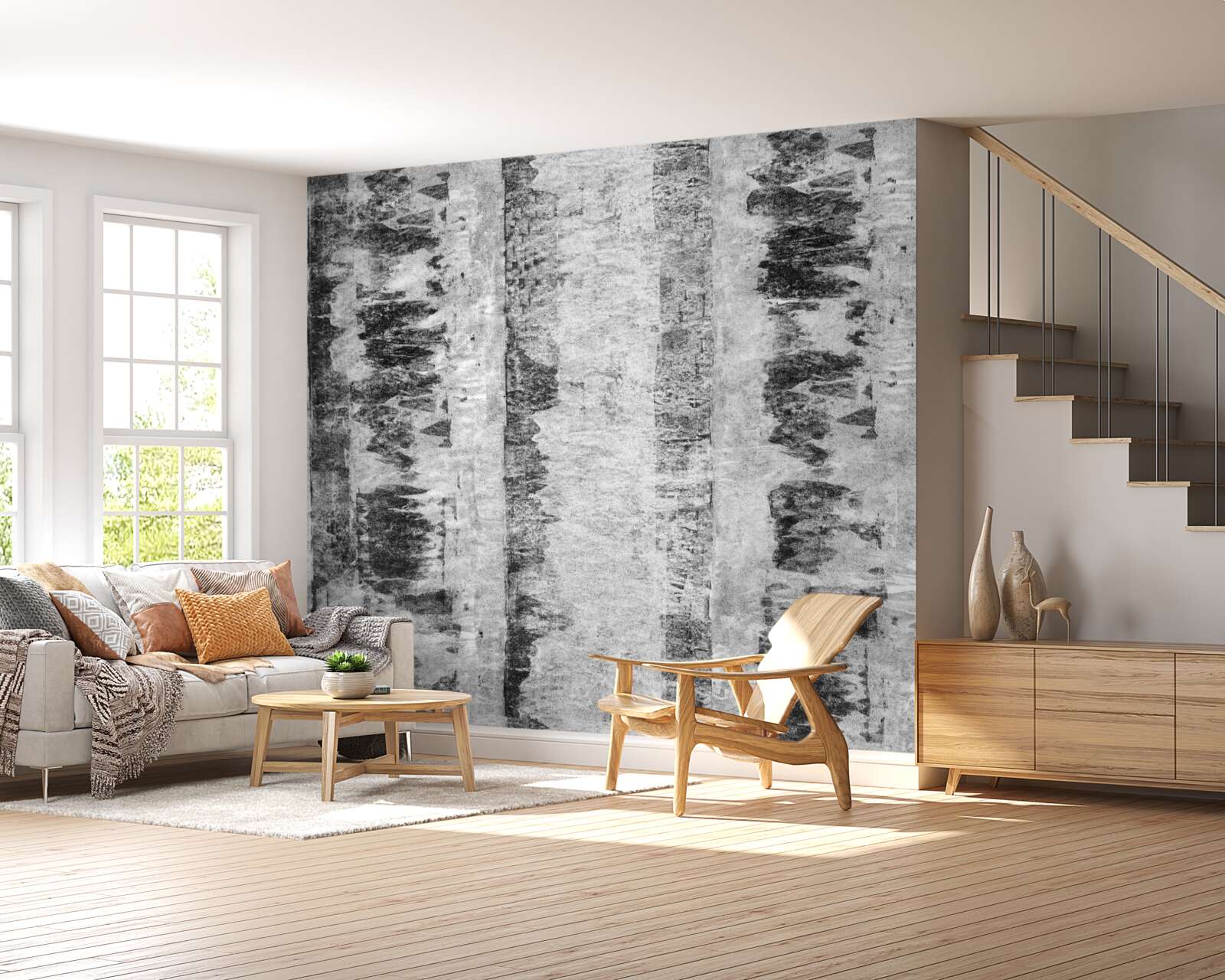 Fotobehang de eeuwige gulden snede van hout