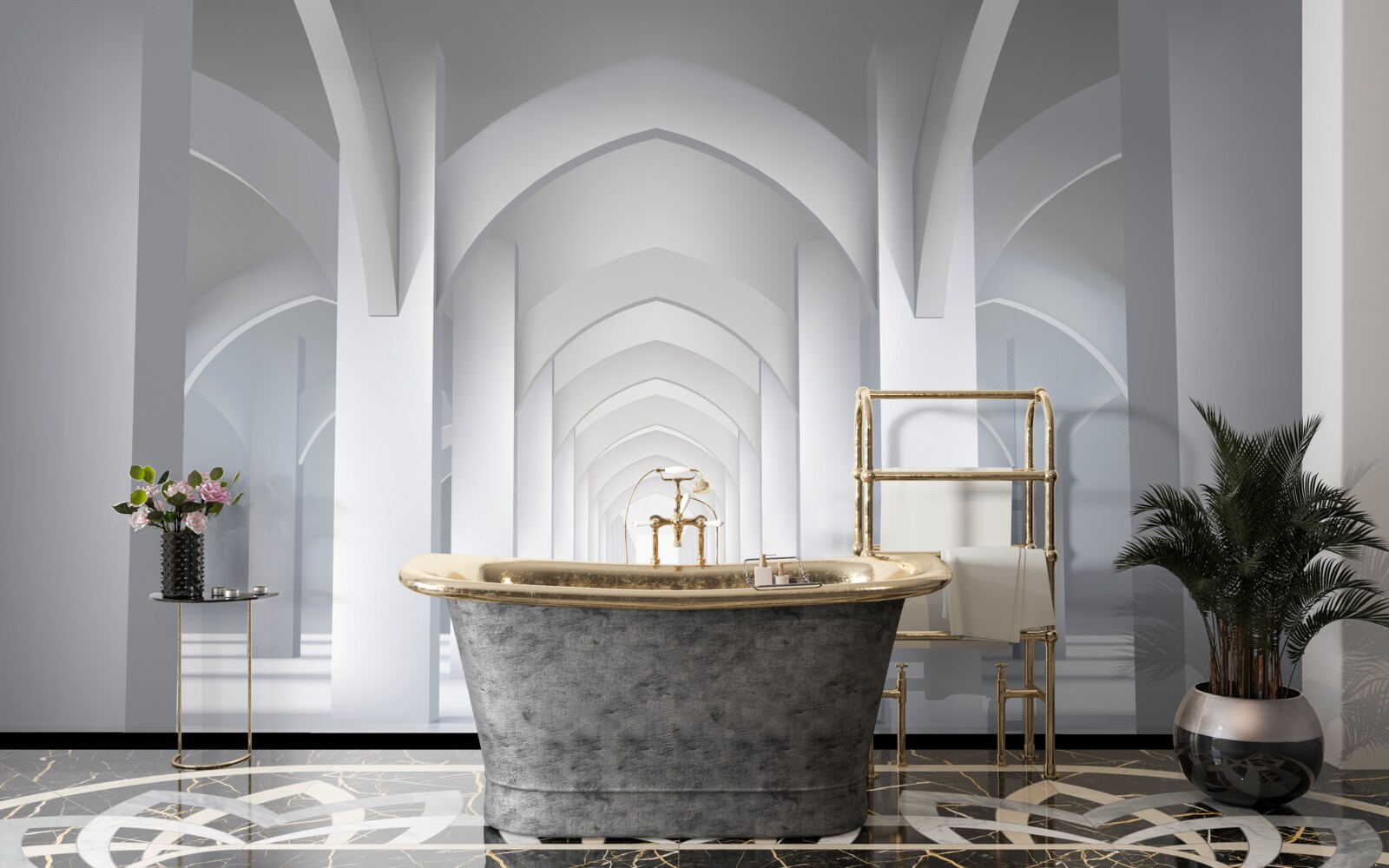 Fotobehang lichtbogen in gotische stijl