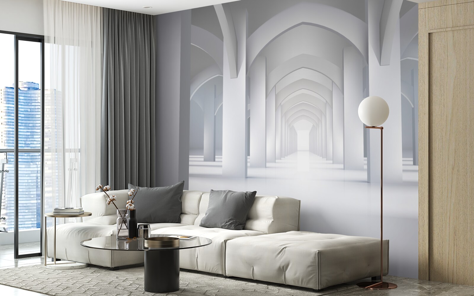 Fotobehang lichtbogen in gotische stijl