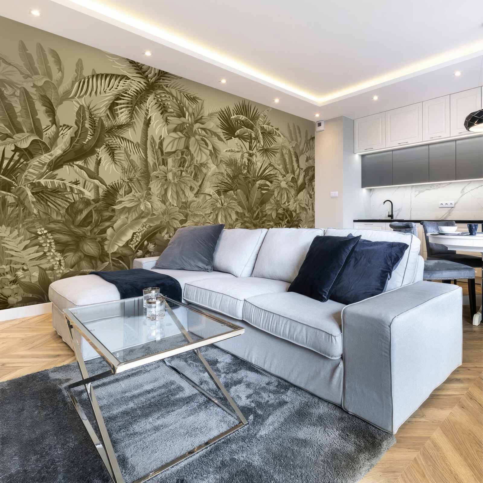 Fotobehang sepia regenwoud