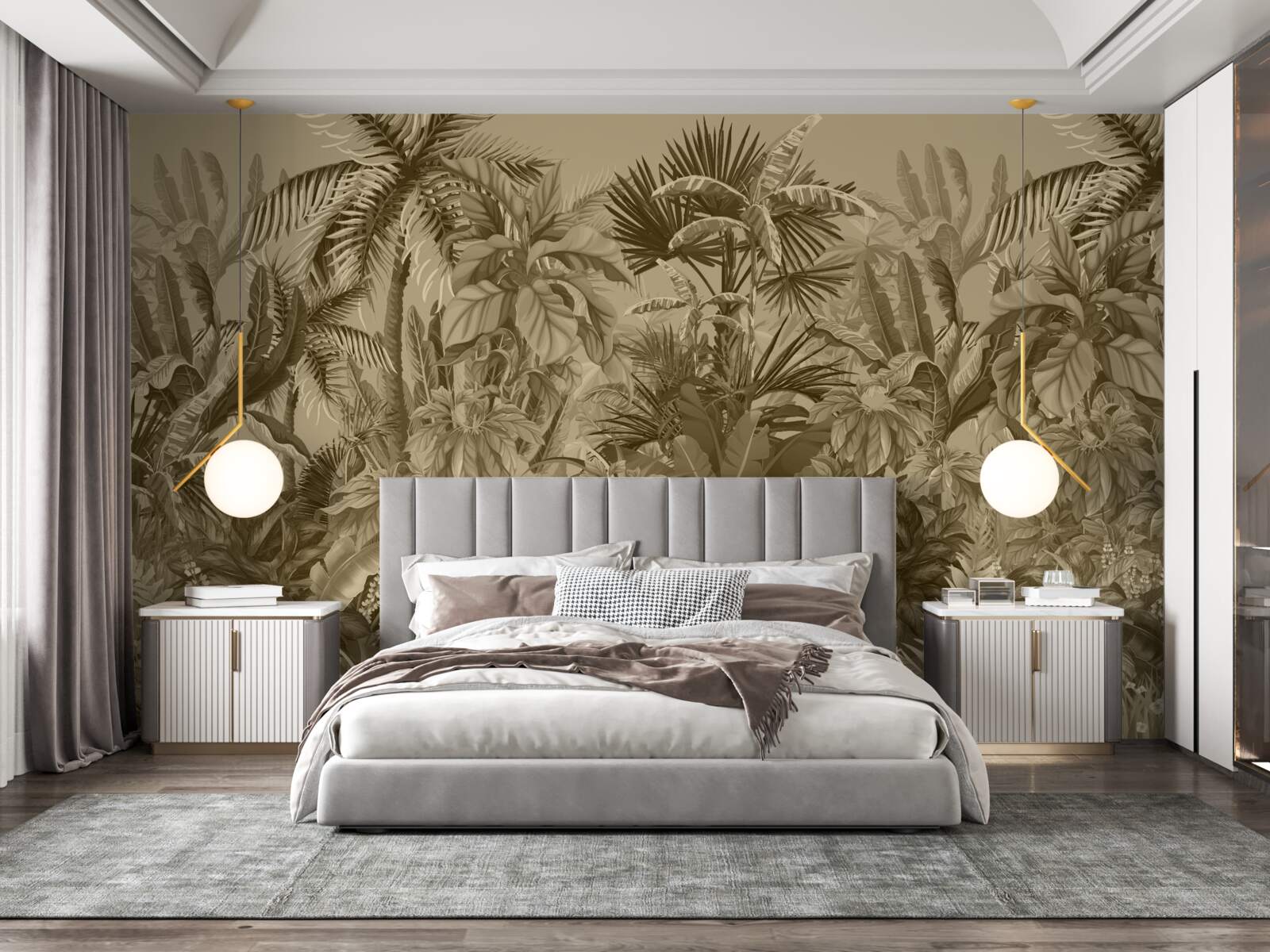 Fotobehang sepia regenwoud