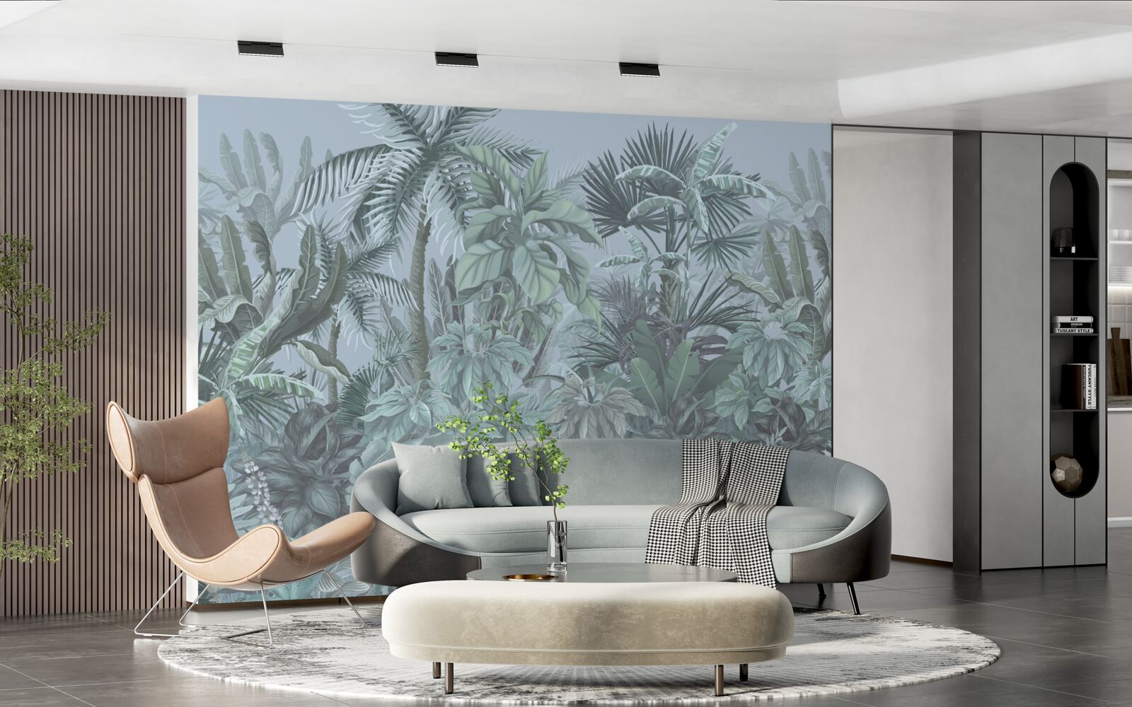 Fotobehang duisternis in de jungle