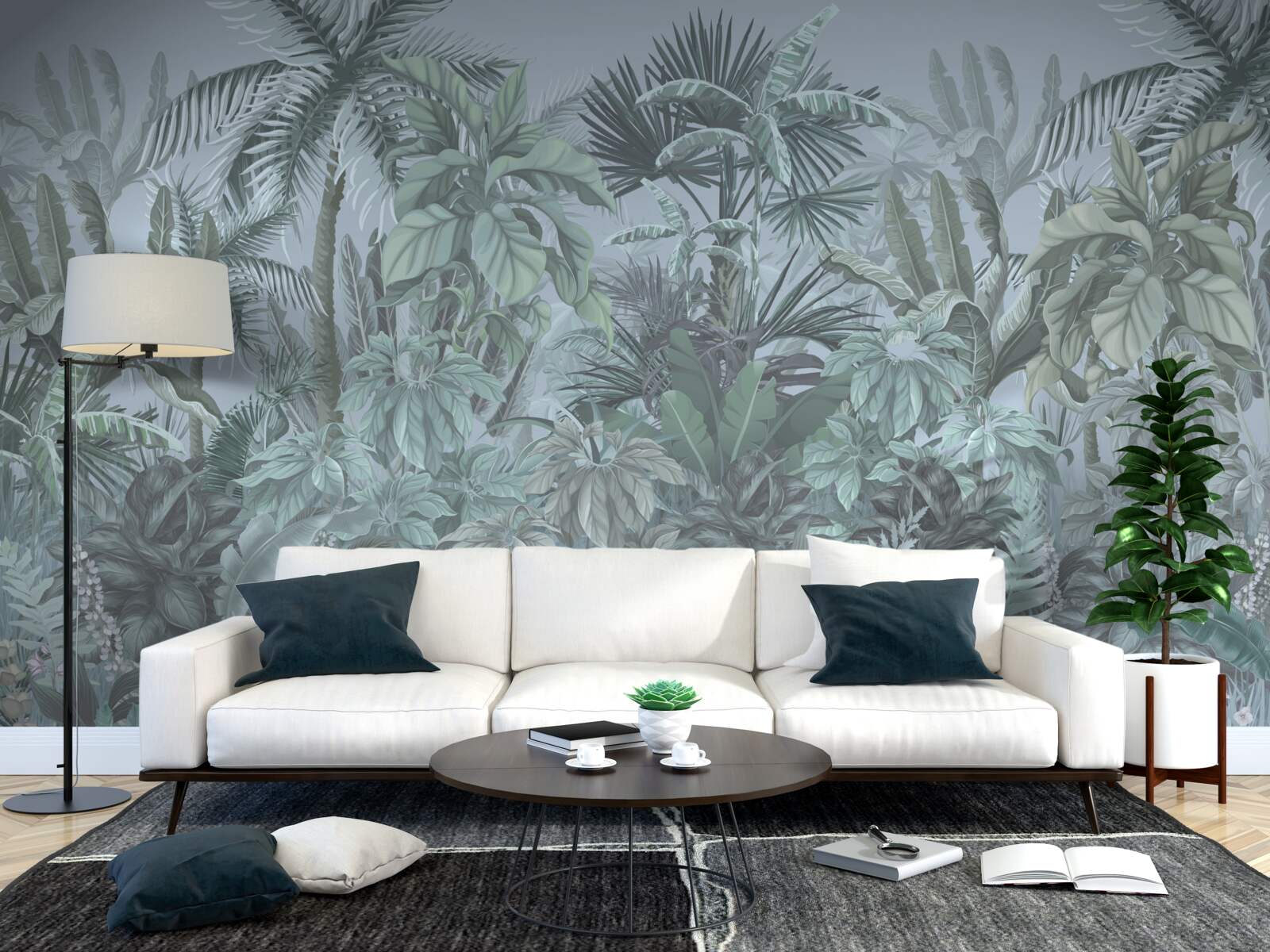 Fotobehang duisternis in de jungle