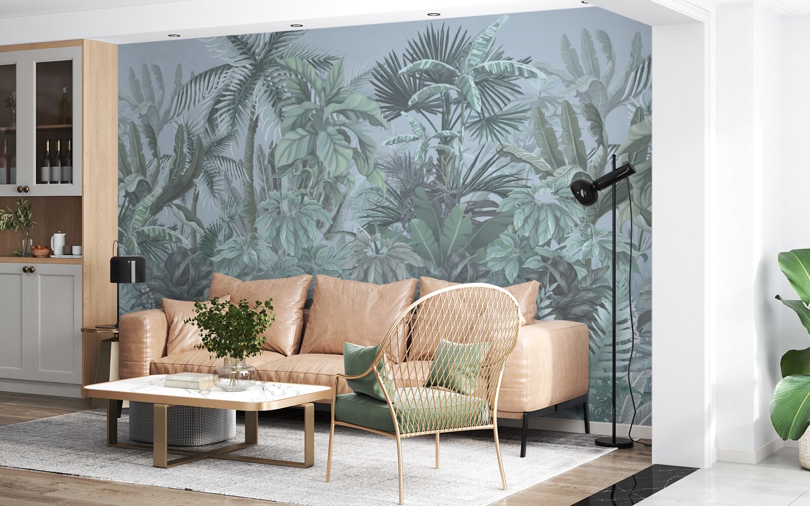 Fotobehang duisternis in de jungle