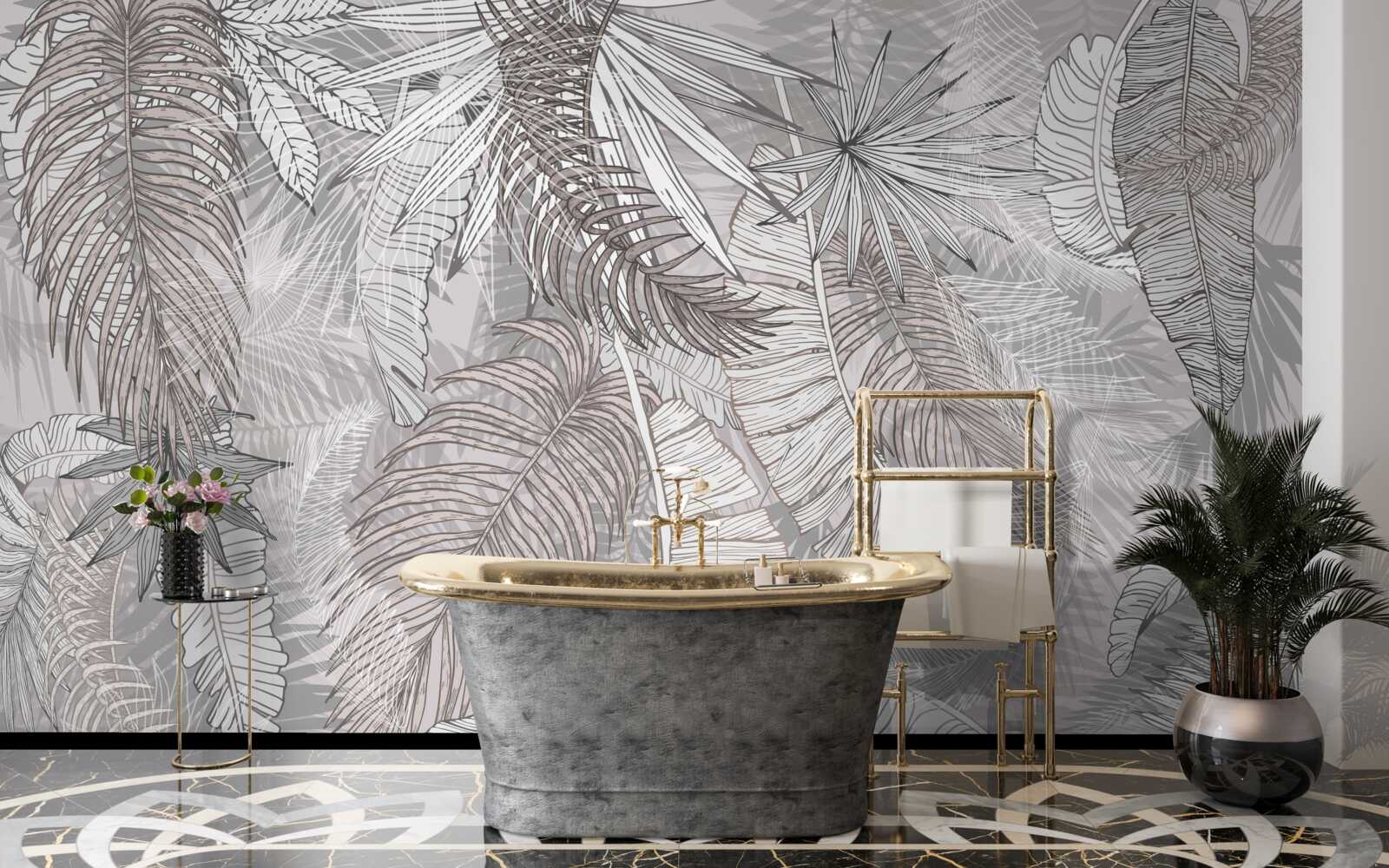 Fotobehang een jungle vol vegetatie