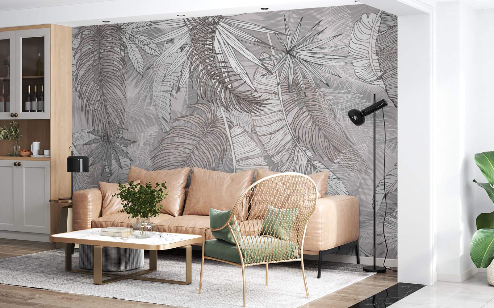 Fotobehang een jungle vol vegetatie