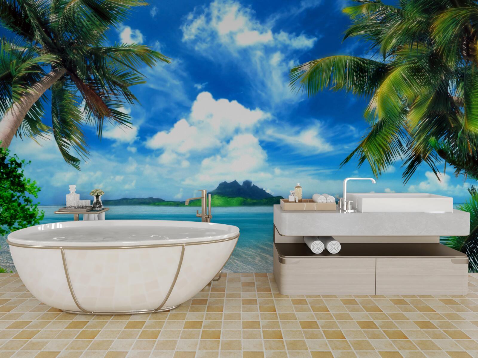 Fotobehang paradijs in de tropen