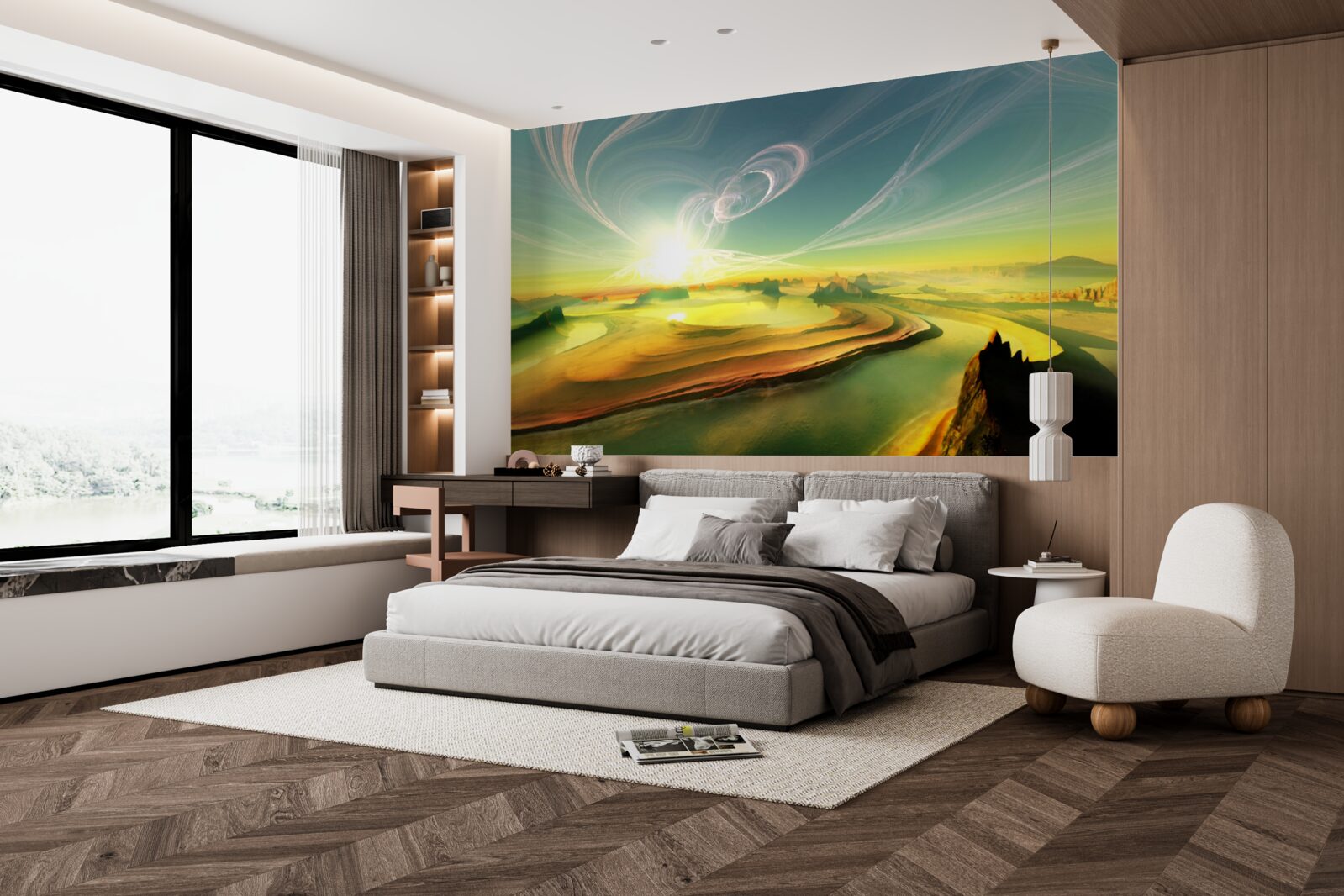 Fotobehang winden van transformatie