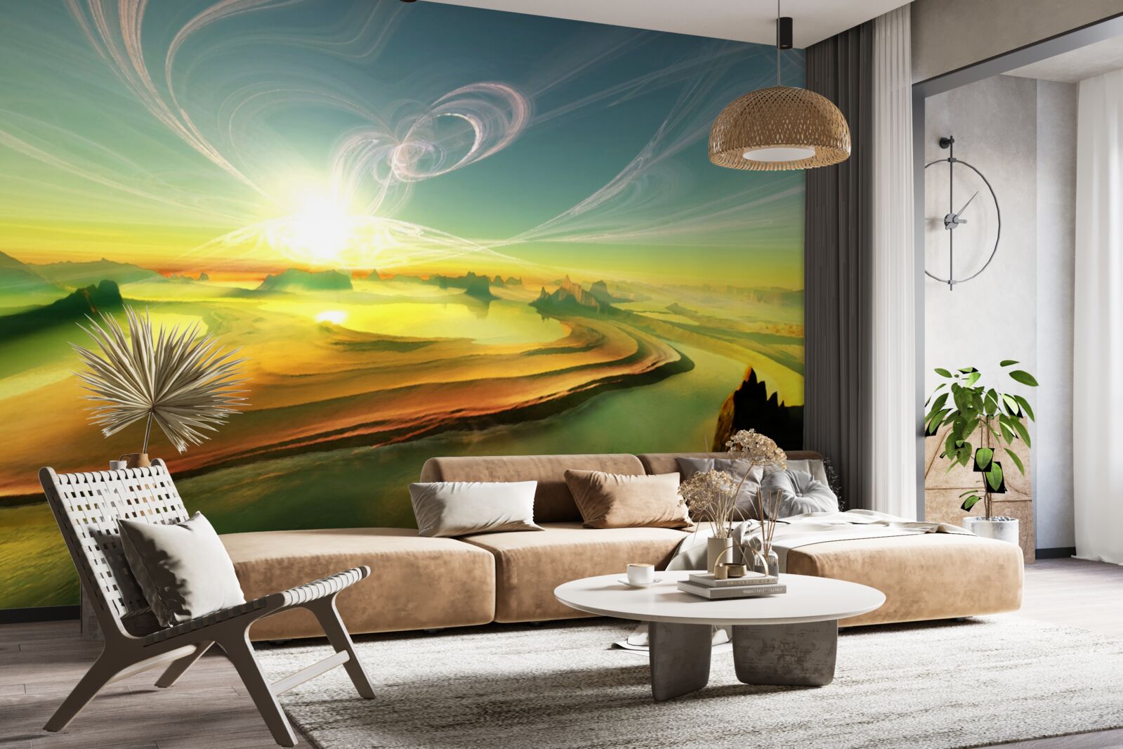 Fotobehang winden van transformatie