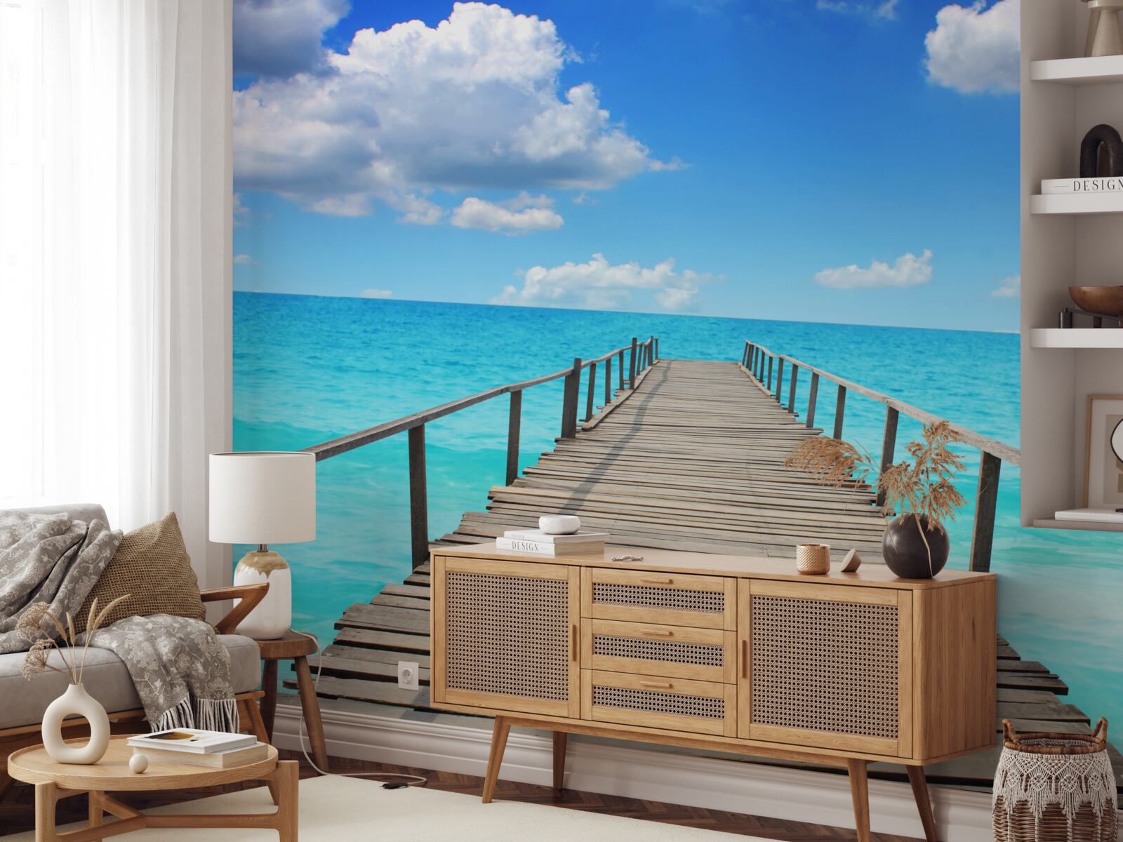 Fotobehang vallend in een grenzeloze zee