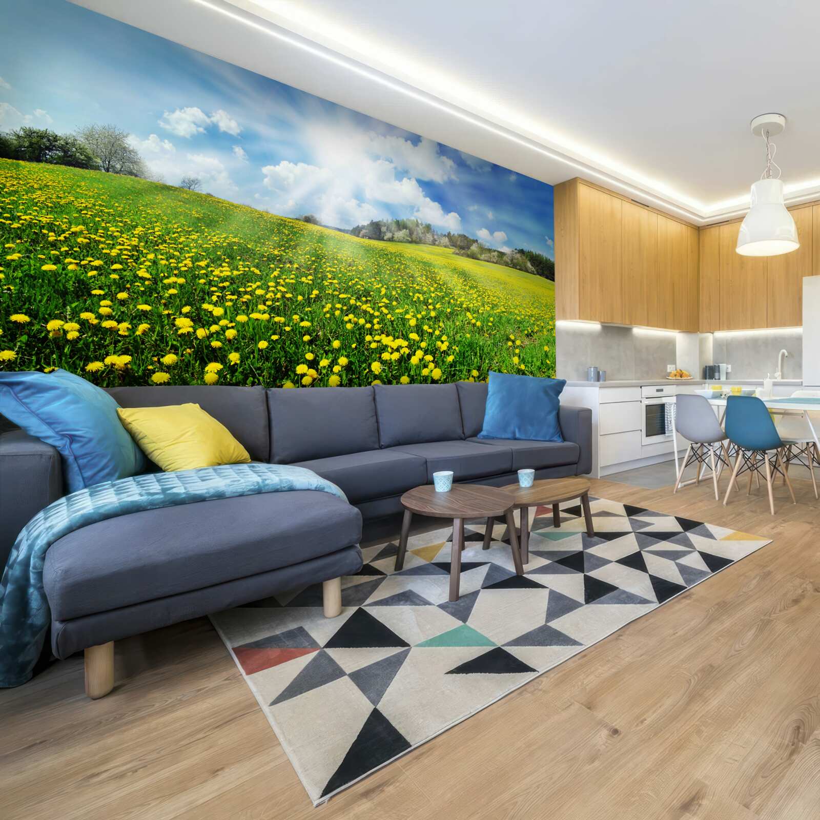 Fotobehang paardenbloem ruimte