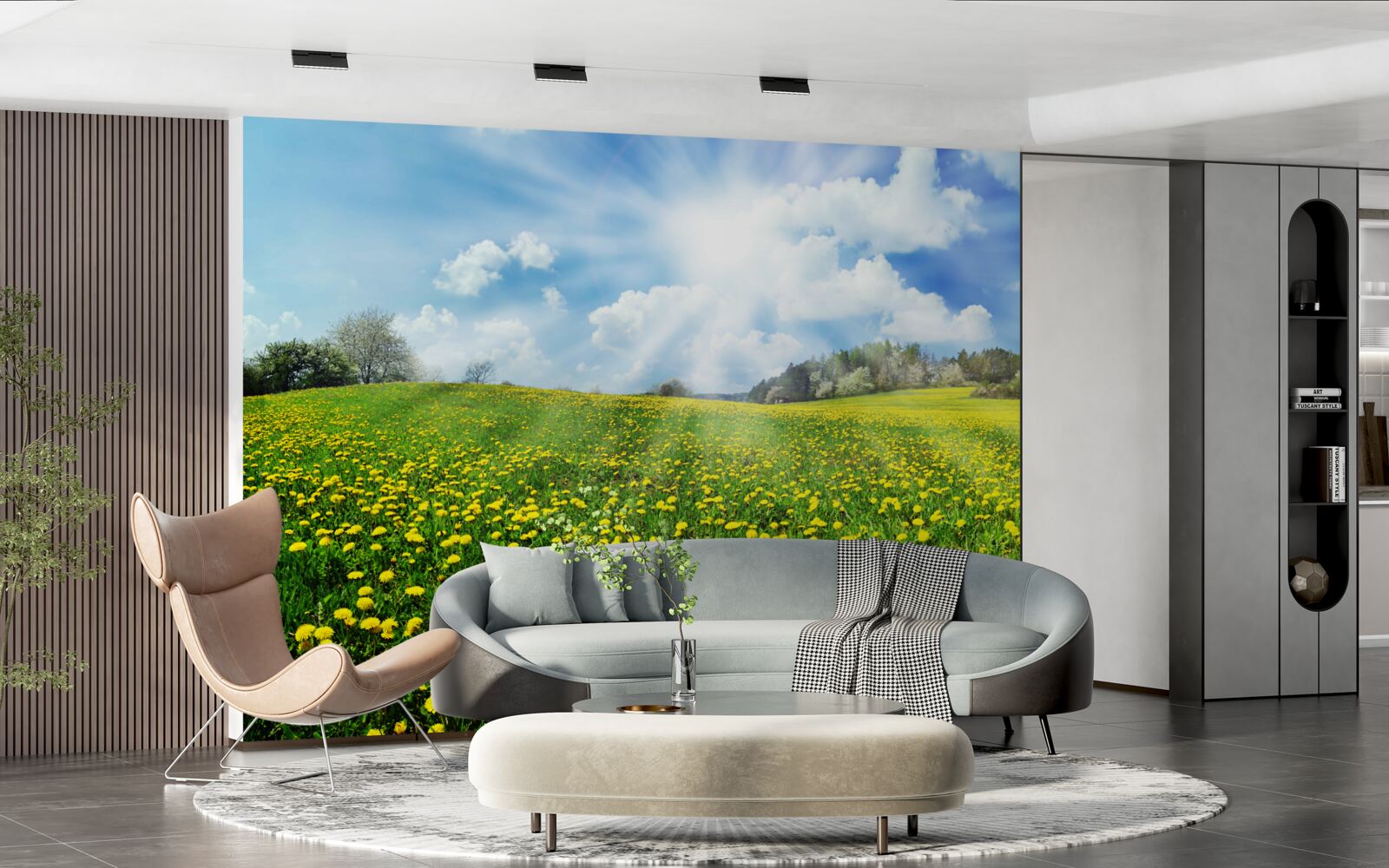 Fotobehang paardenbloem ruimte