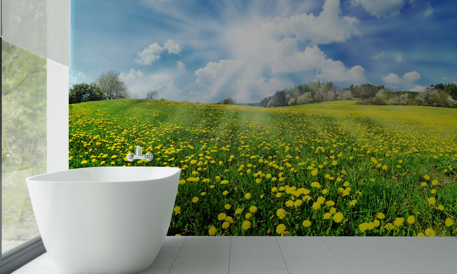 Fotobehang paardenbloem ruimte