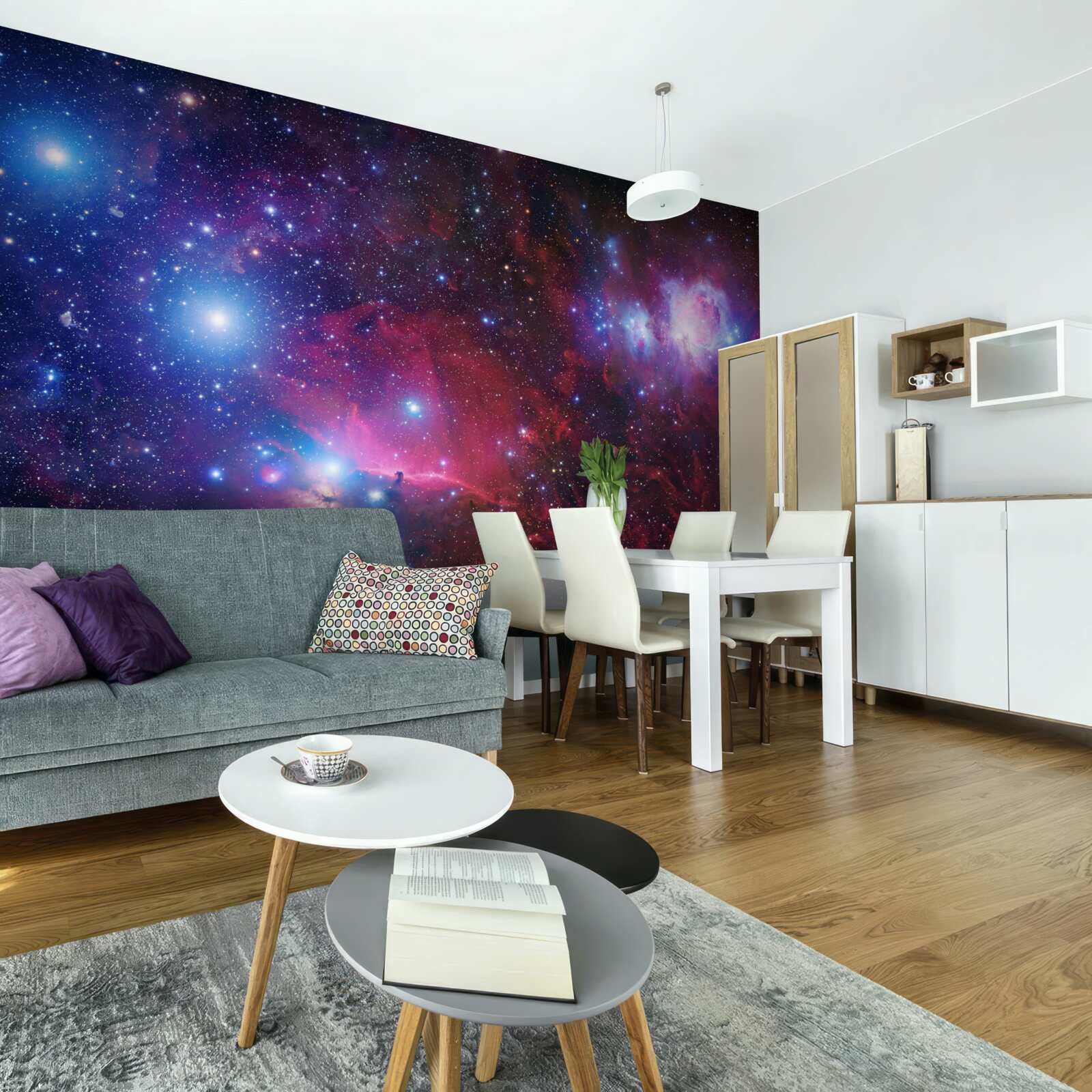 Fotobehang een sterrenhemel bedekt door nacht