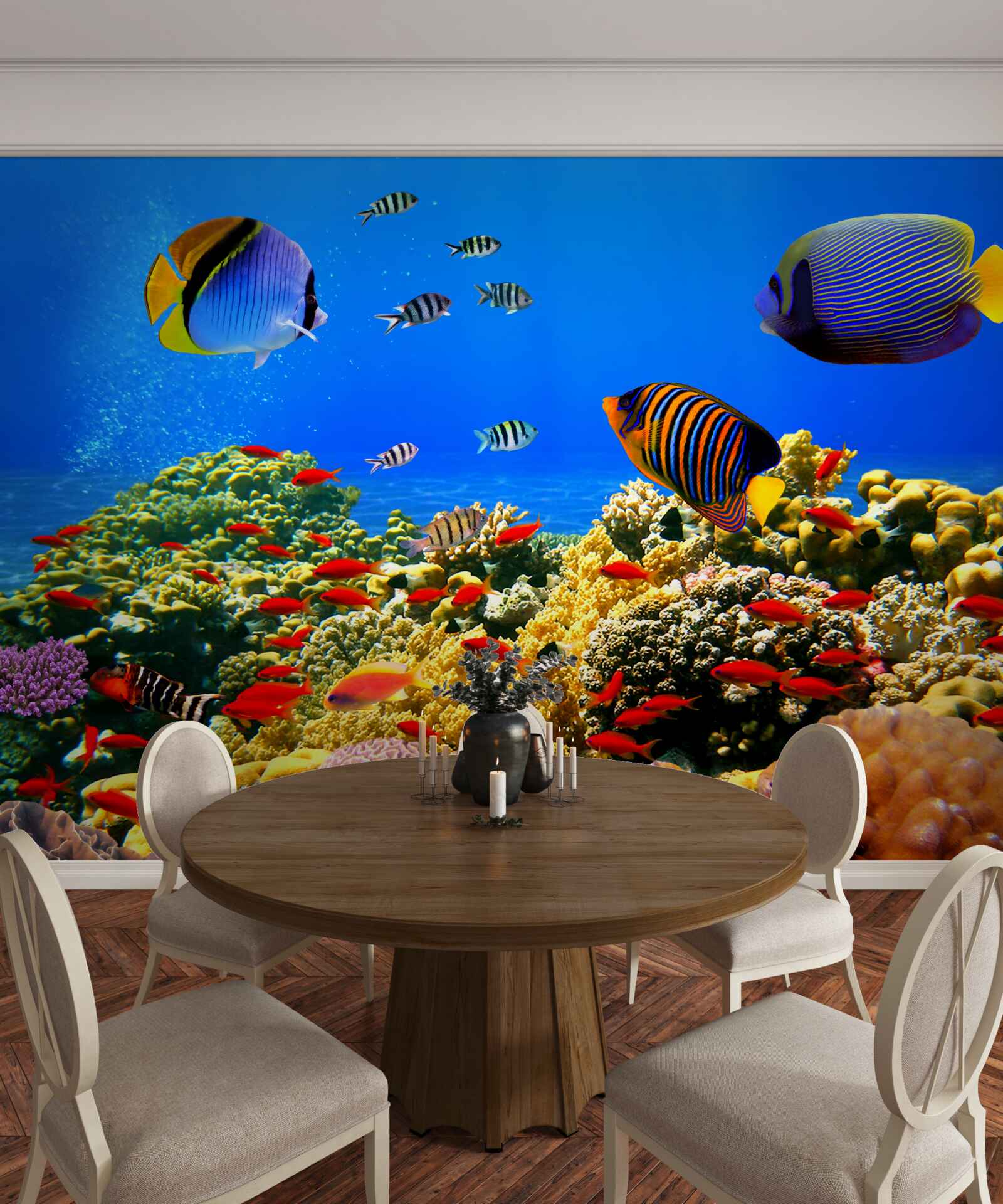 Fotobehang de onvoltooide diepten van de oceaan en zijn bewoners