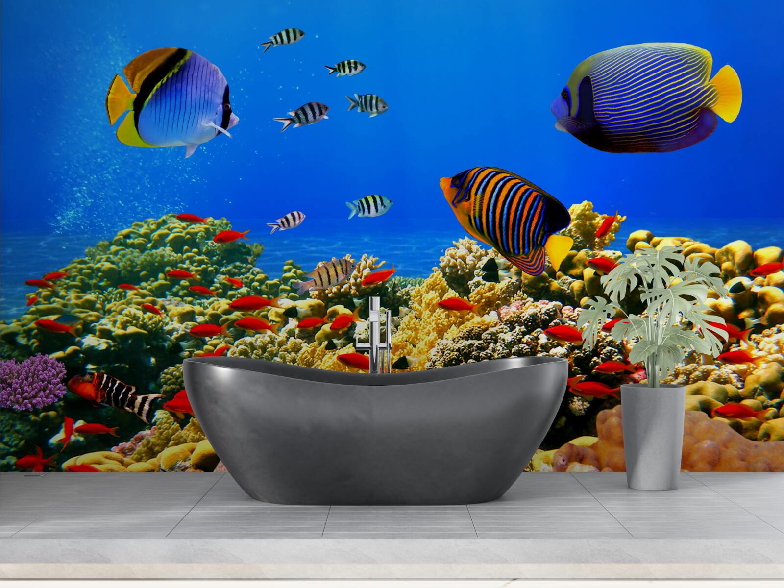 Fotobehang de onvoltooide diepten van de oceaan en zijn bewoners