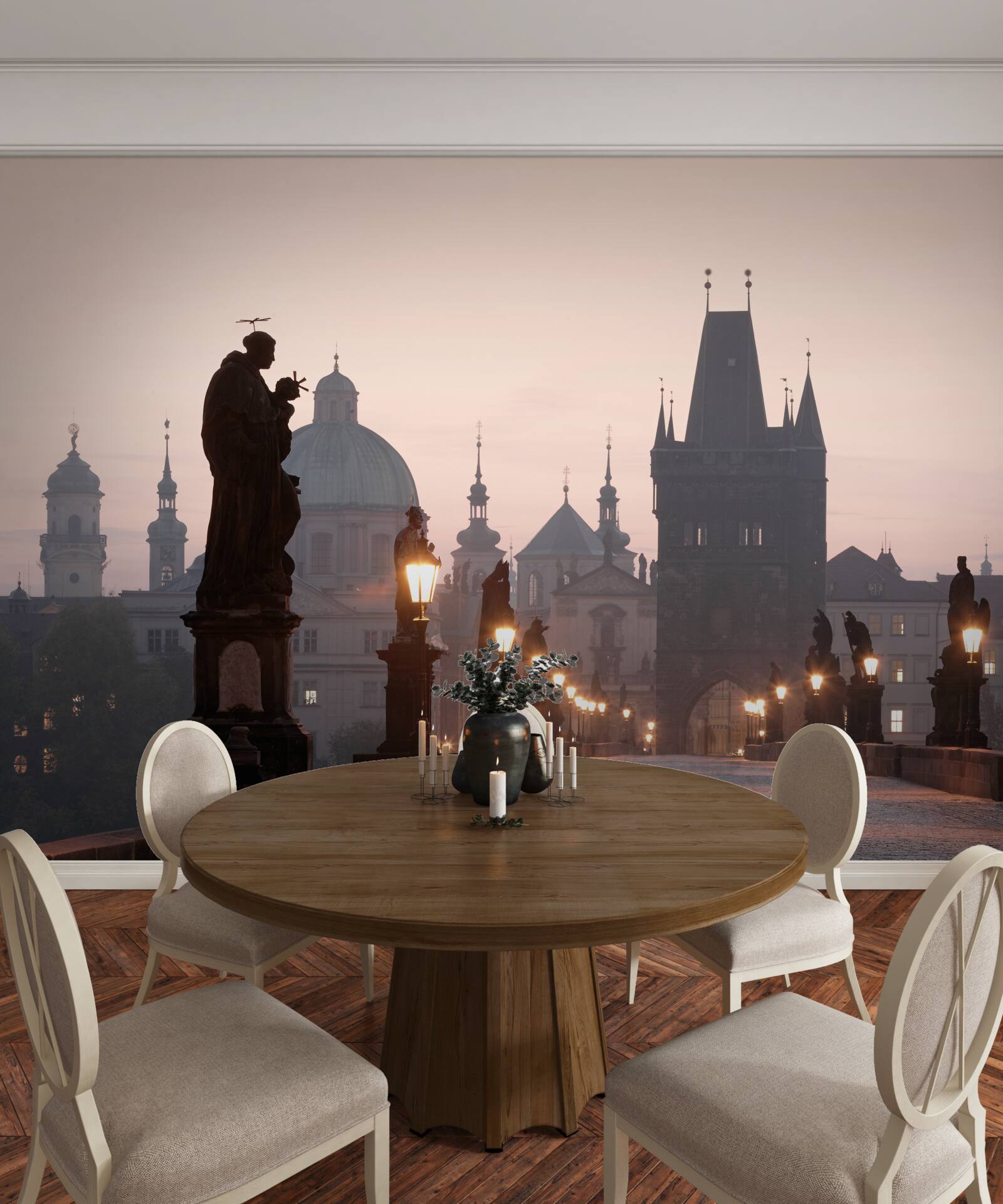 Fotobehang het oude Praag en de Karelsbrug