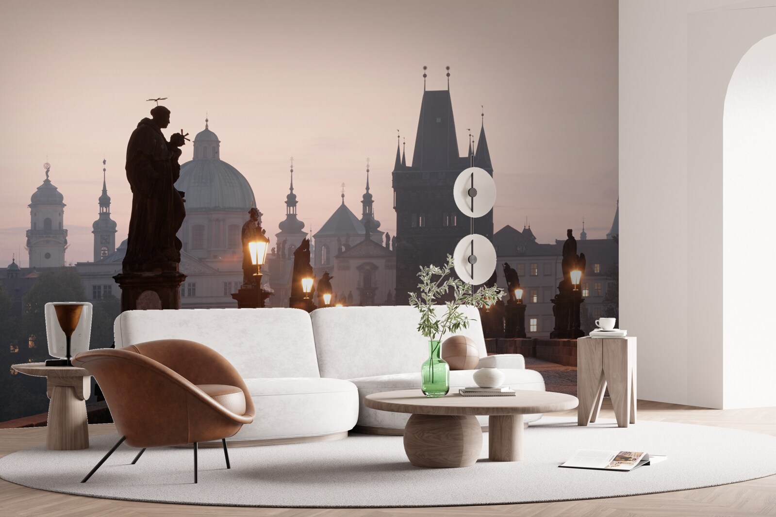 Fotobehang het oude Praag en de Karelsbrug