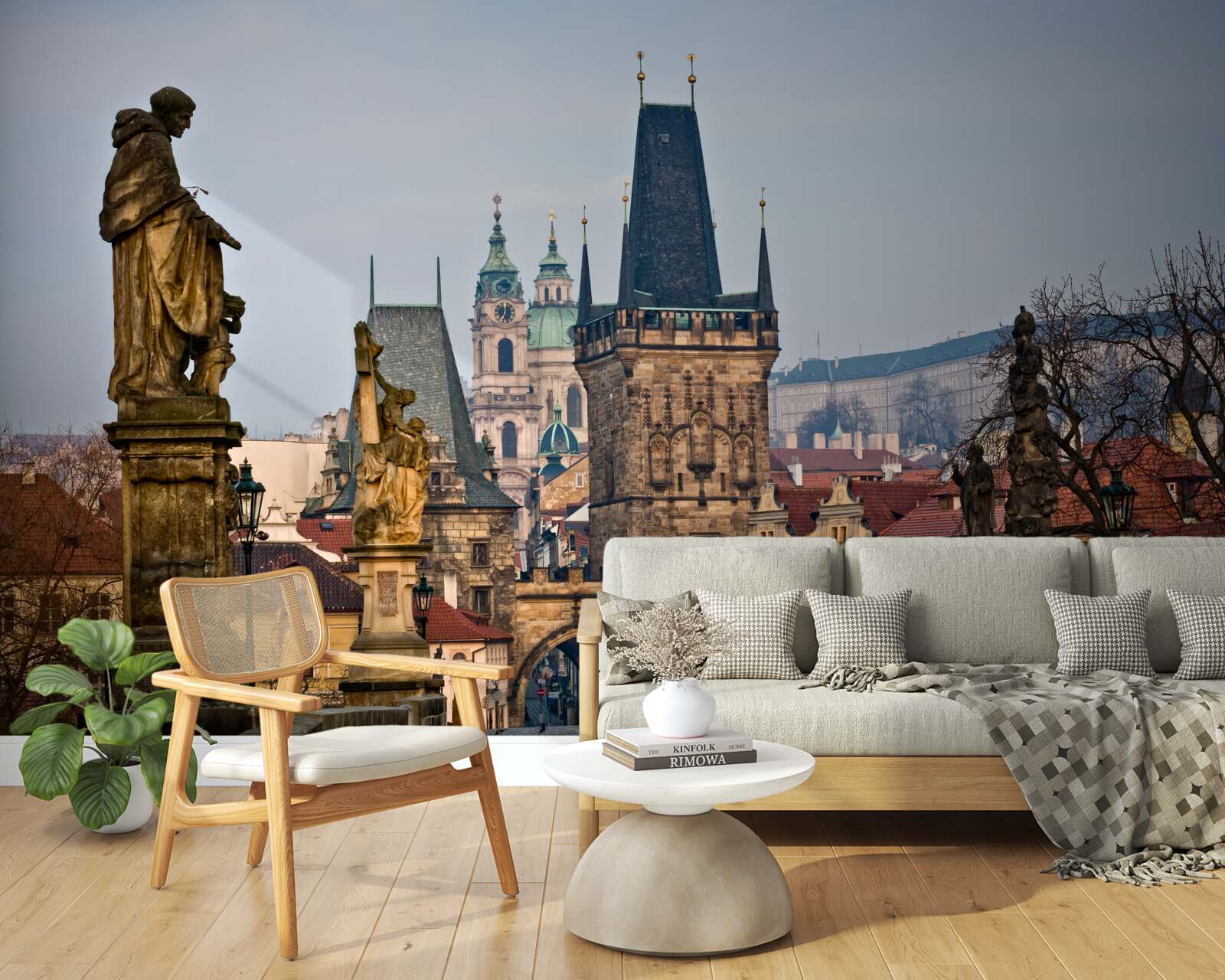 Fotobehang de carolesbrug in de ochtend