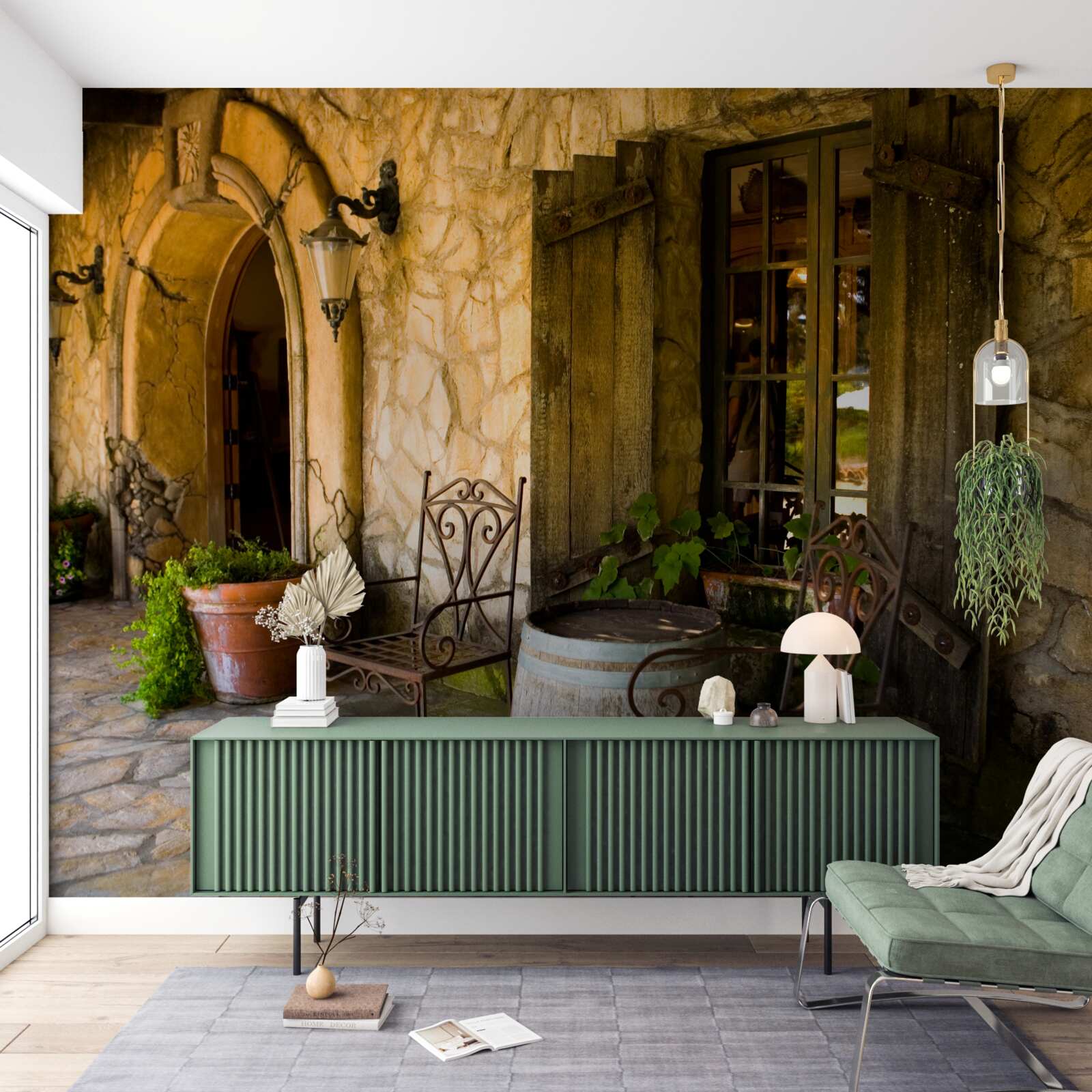 Fotobehang comfortabele ruimte om te ontspannen