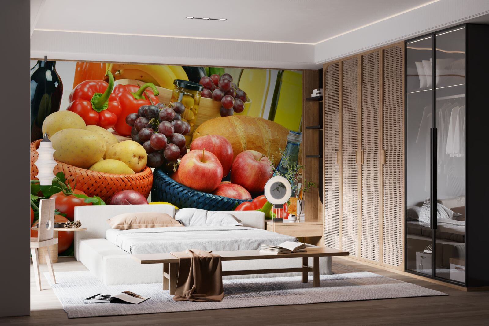 Fotobehang een goed samengesteld dieet moet op tafel liggen