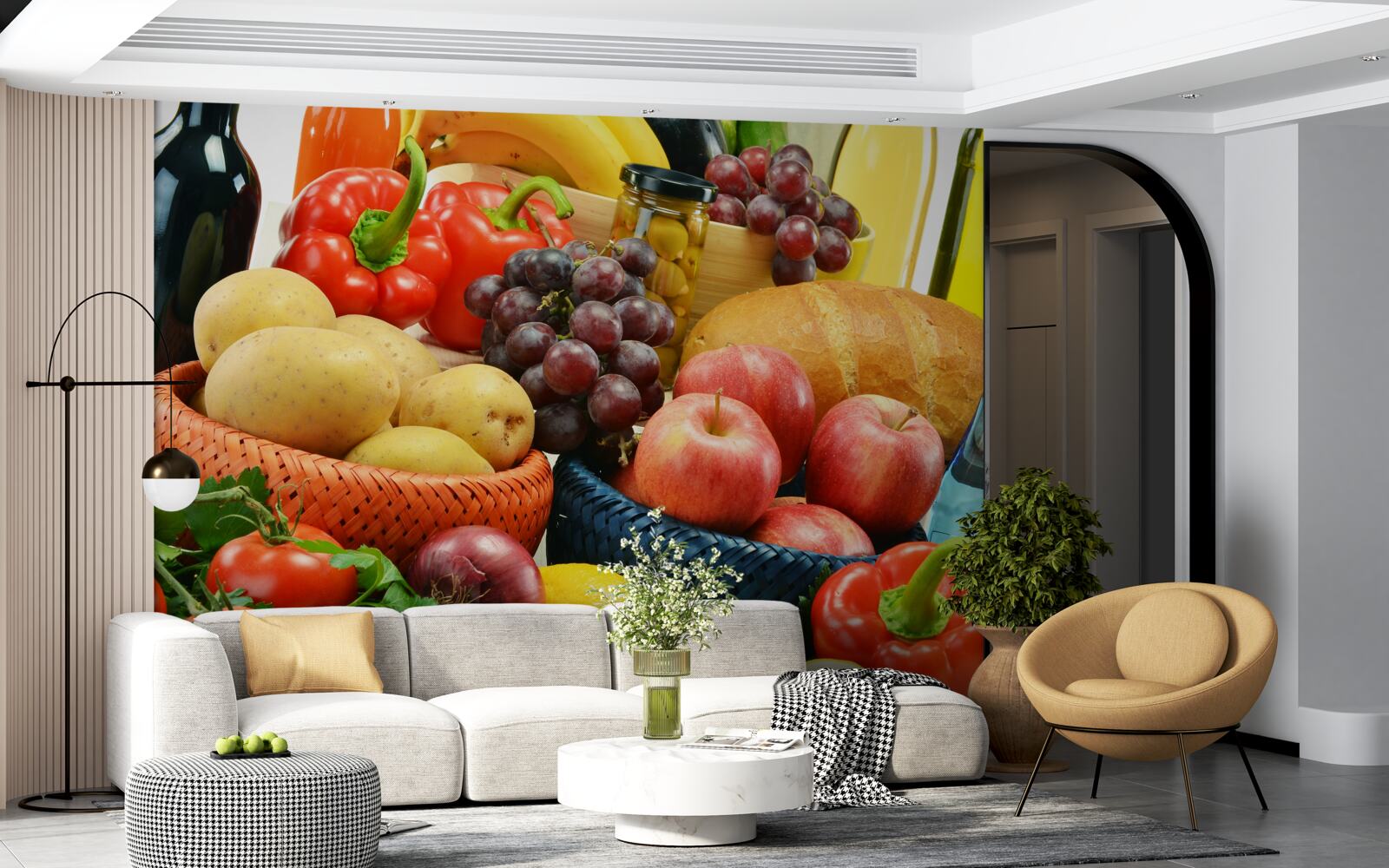 Fotobehang een goed samengesteld dieet moet op tafel liggen