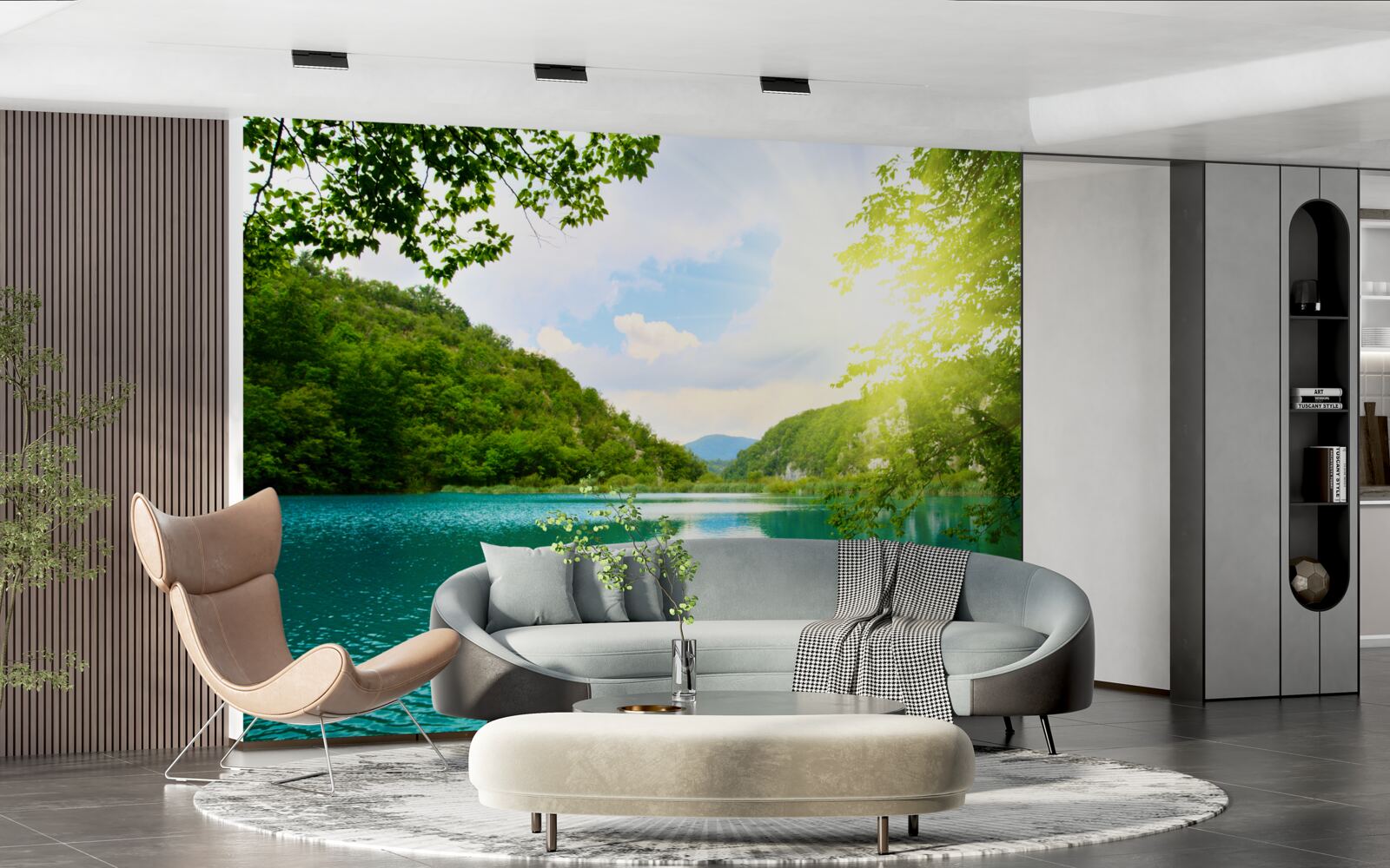 Fotobehang zonsopgang boven het wateroppervlak