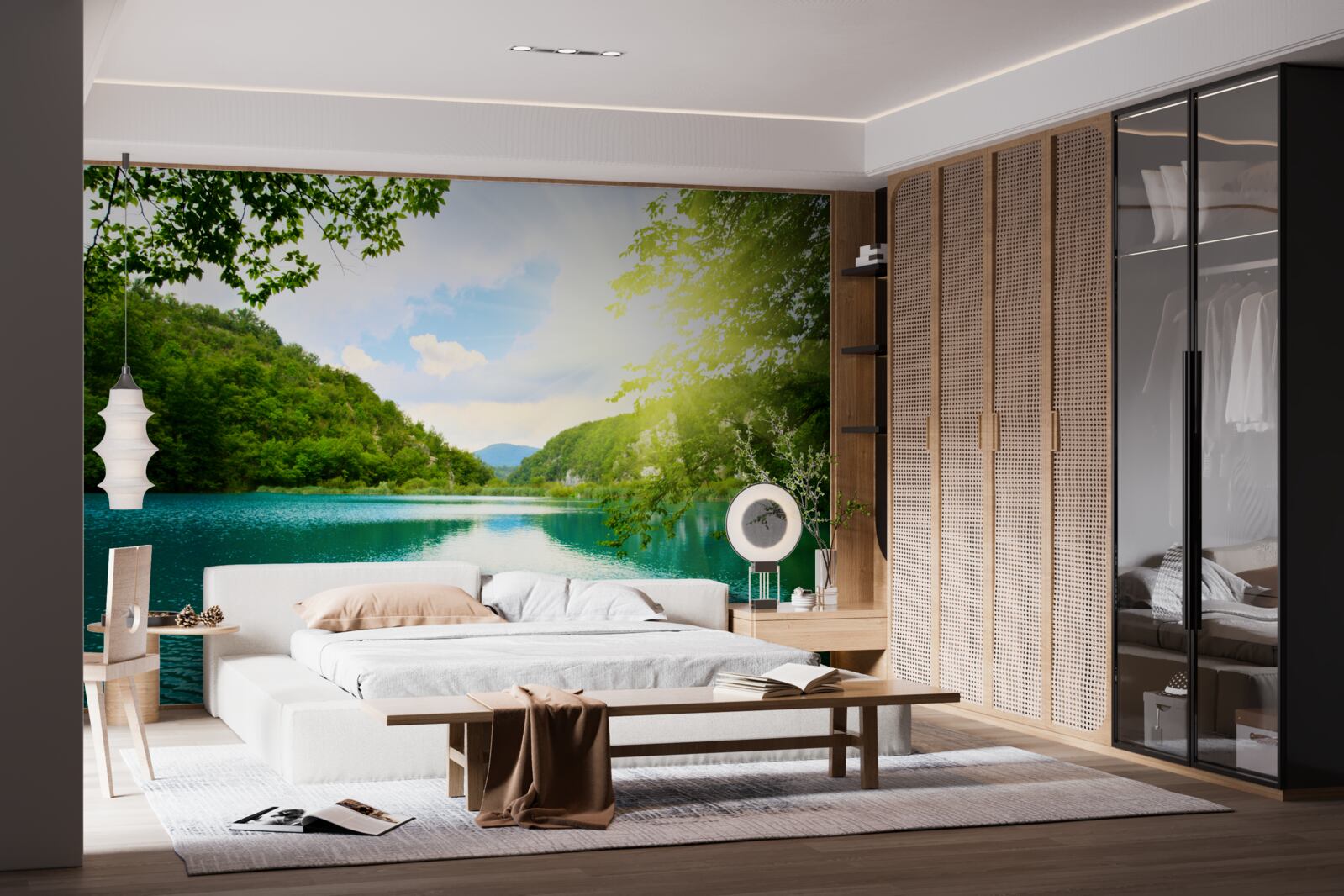 Fotobehang zonsopgang boven het wateroppervlak