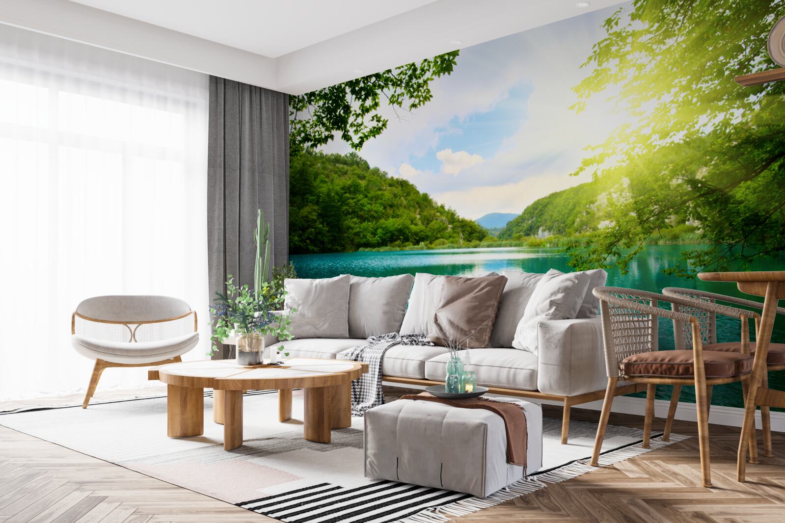 Fotobehang zonsopgang boven het wateroppervlak