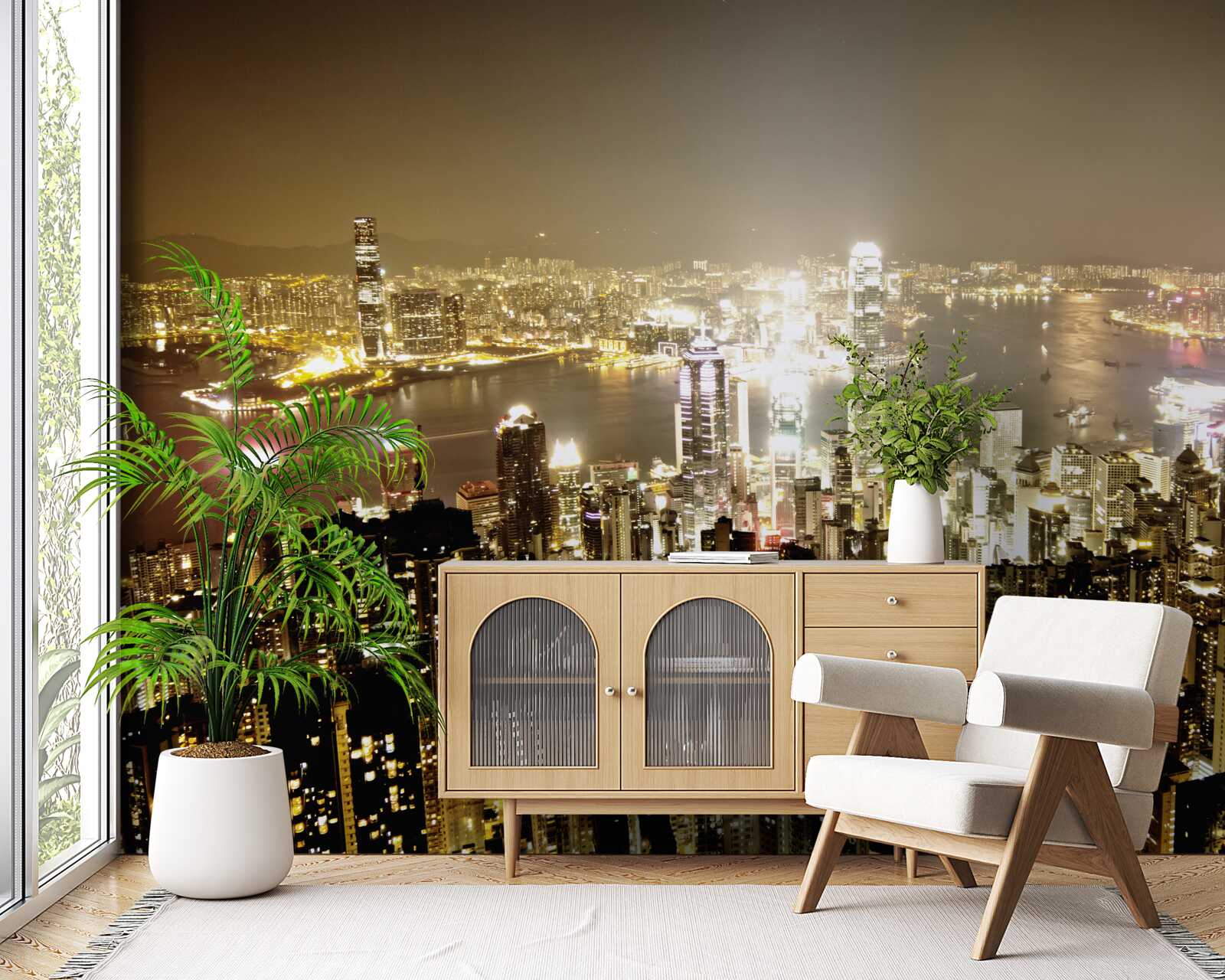 Fotobehang de nachtverlichting van new york