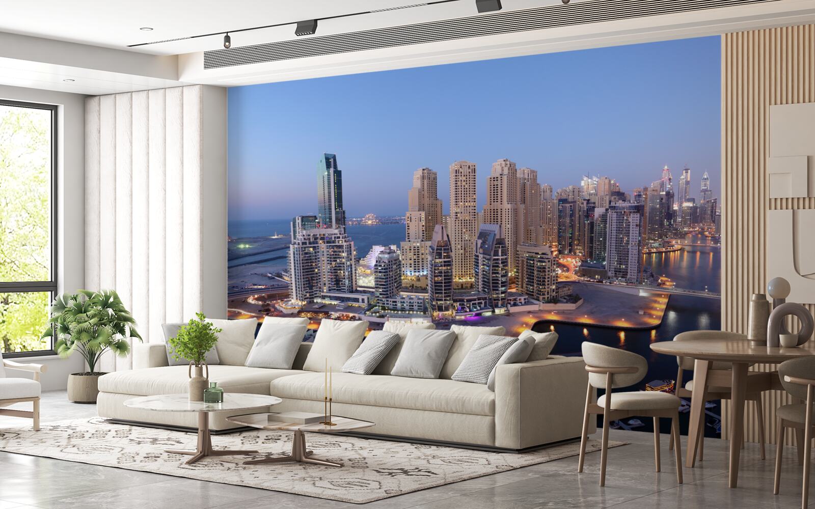 Fotobehang zonsondergang boven dubai