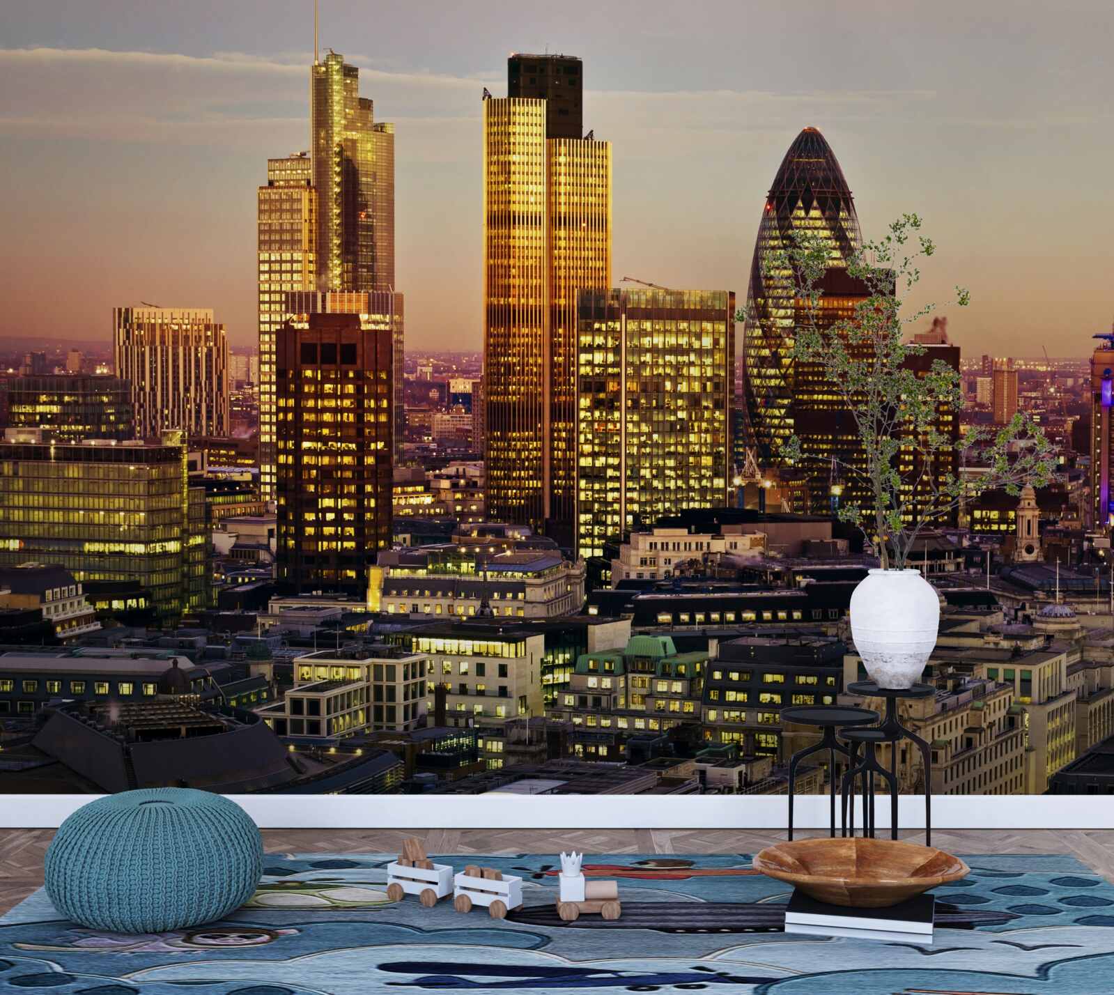 Fotobehang De lichtjes van gouden Londen