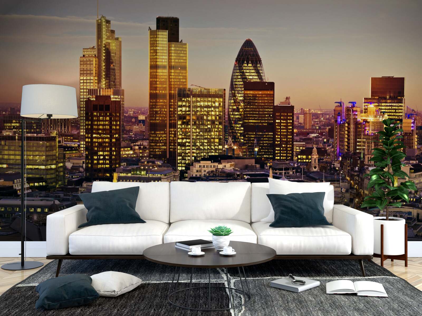 Fotobehang De lichtjes van gouden Londen