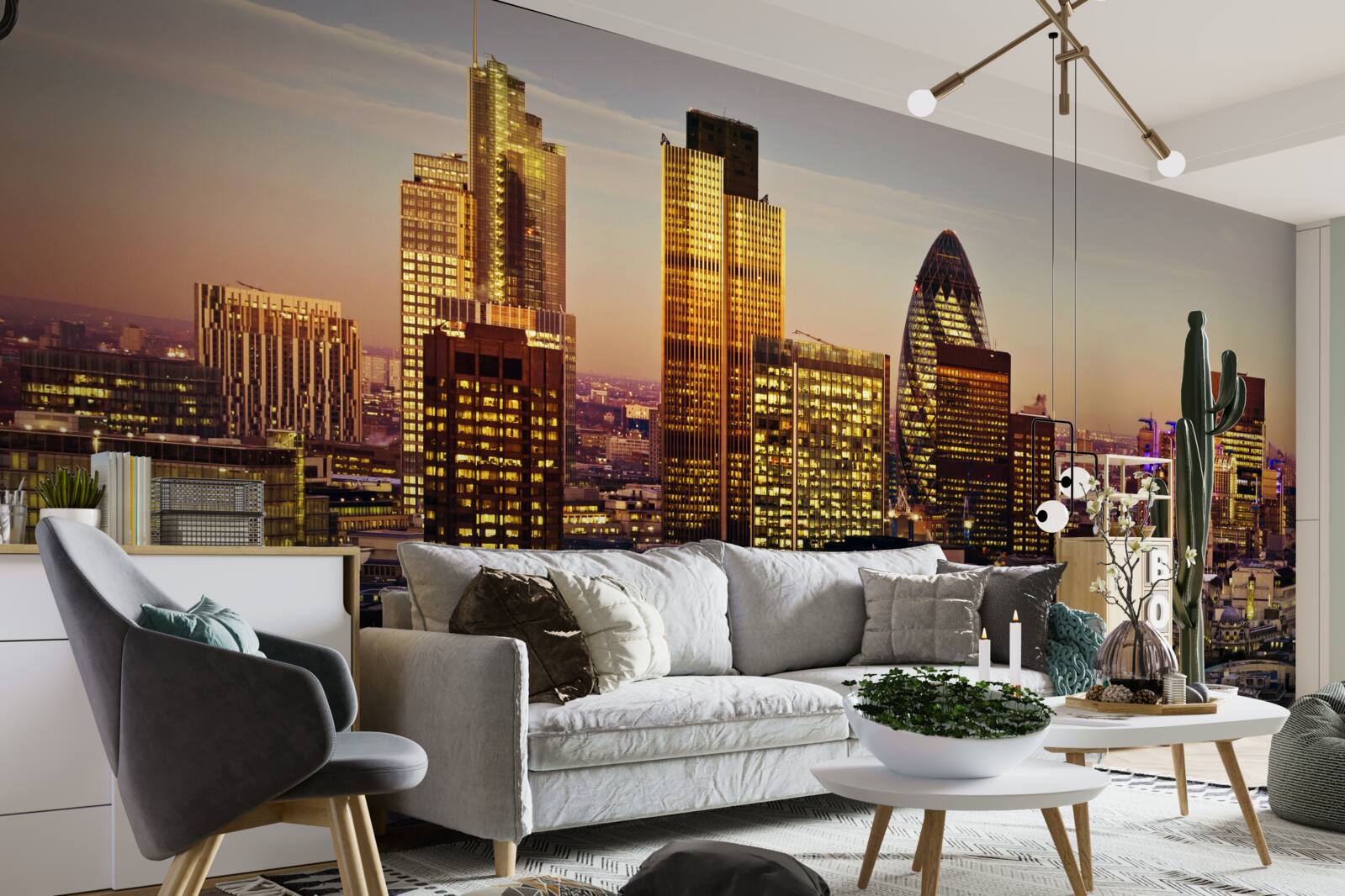 Fotobehang De lichtjes van gouden Londen