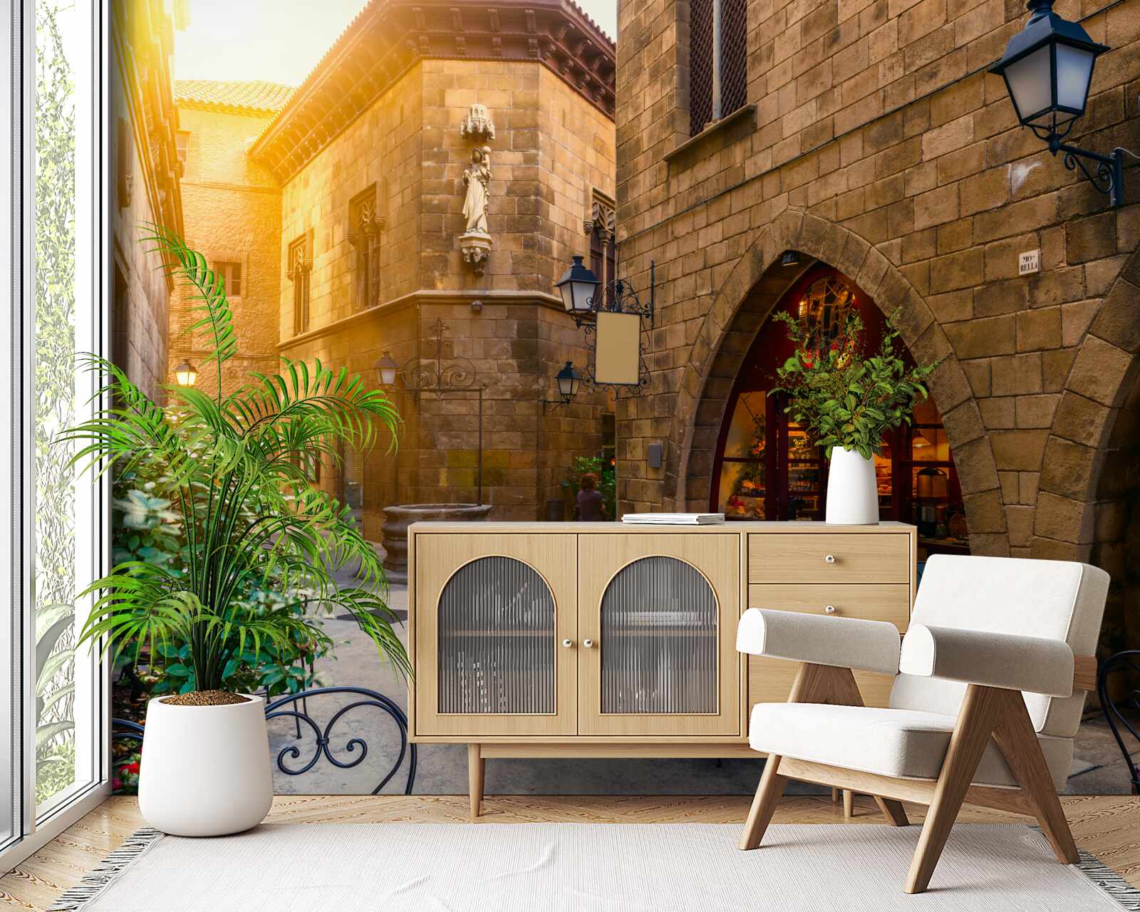 Fotobehang barcelona, gotische wijk