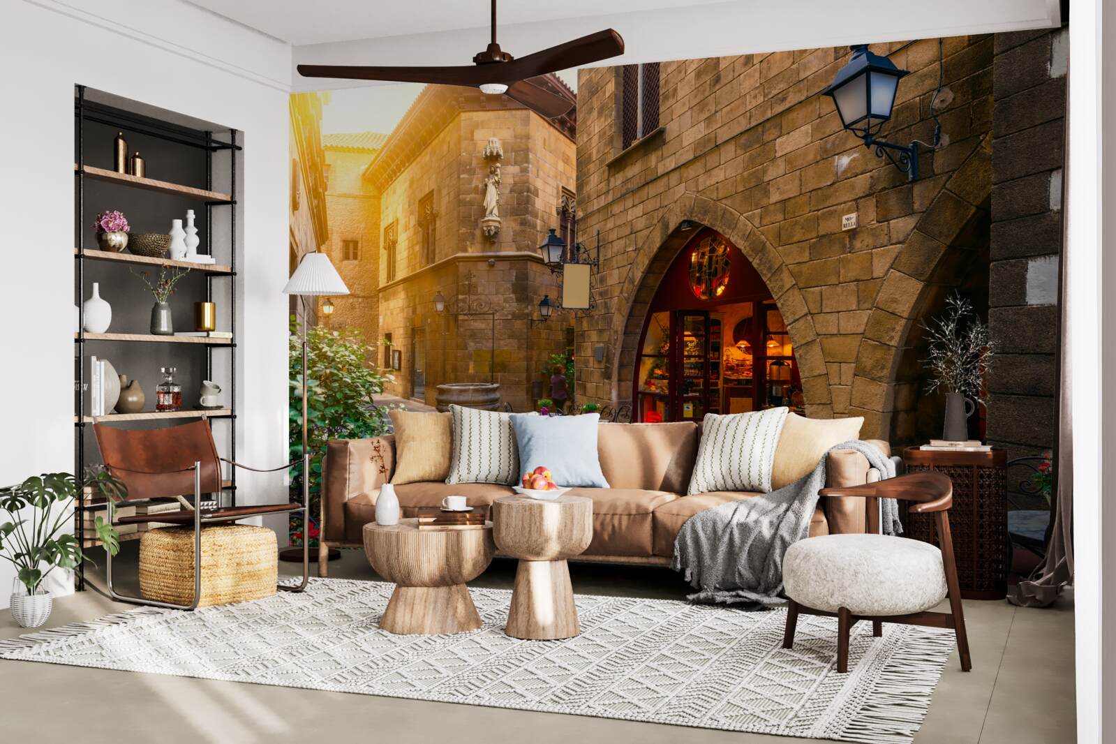 Fotobehang barcelona, gotische wijk