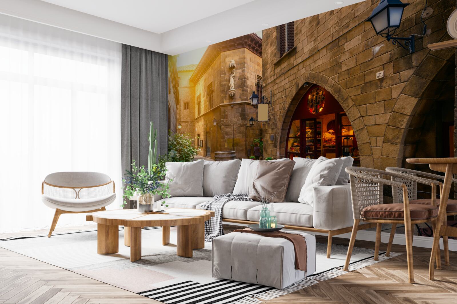 Fotobehang barcelona, gotische wijk