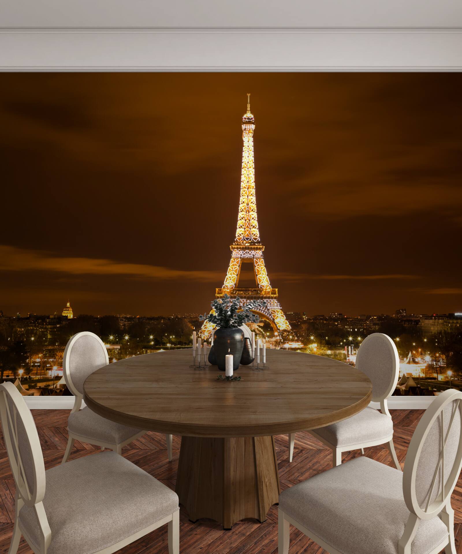 Fotobehang de ziel van parijs bij nacht