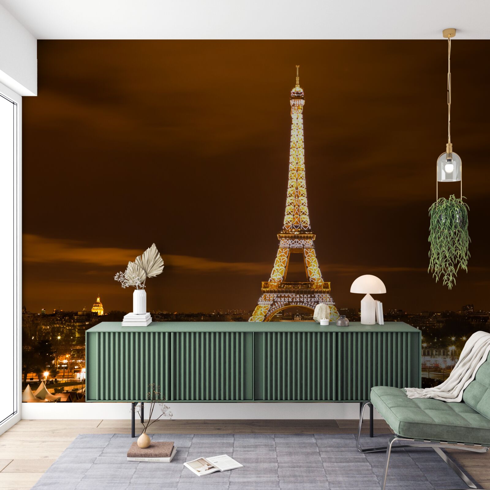 Fotobehang de ziel van parijs bij nacht