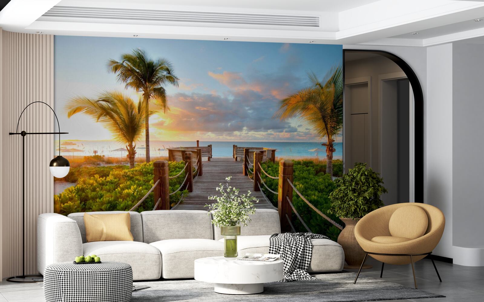 Fotobehang route naar de tropische kust